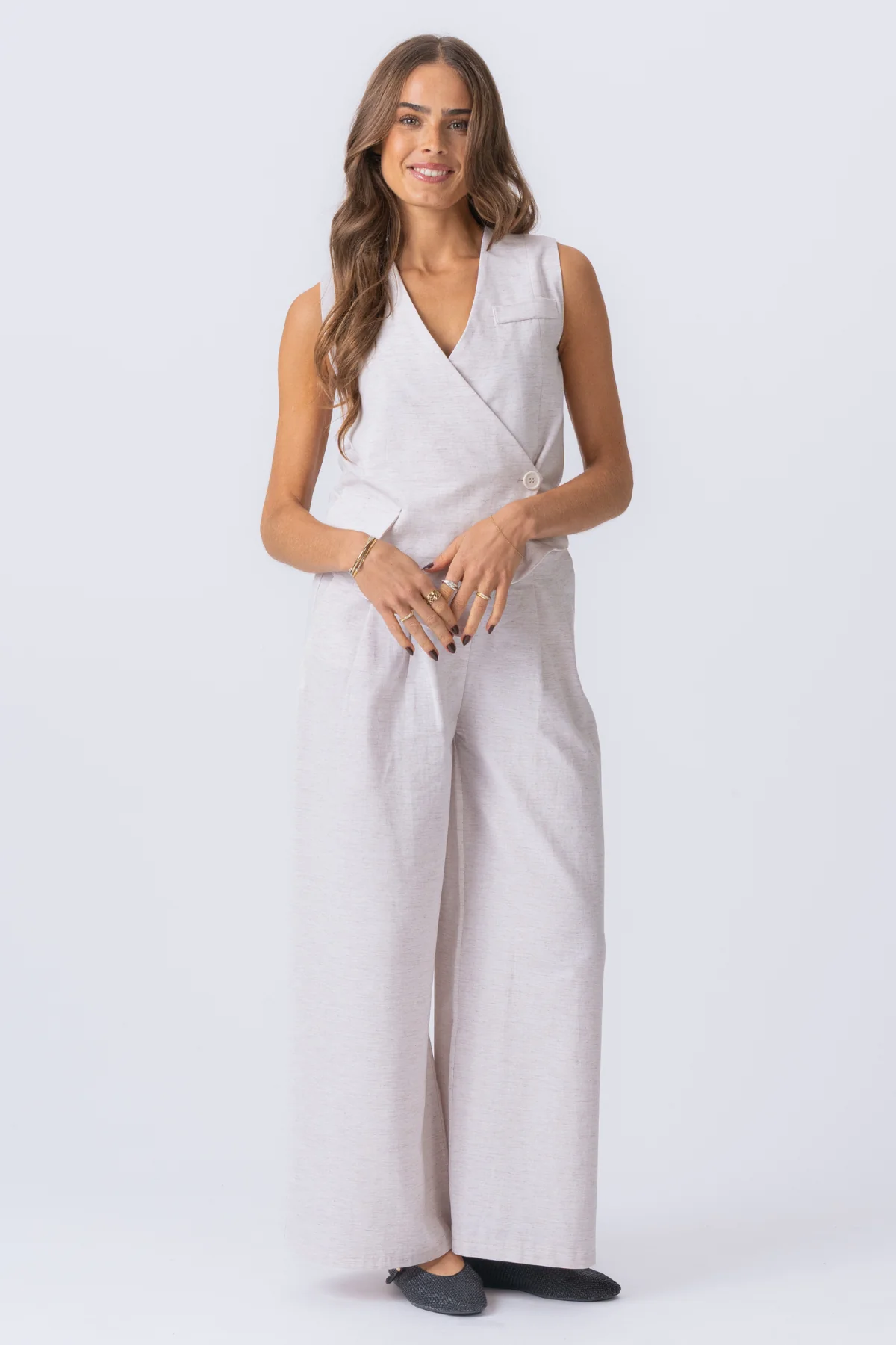 Melissa breit Pants - Hellgrau - Image 4