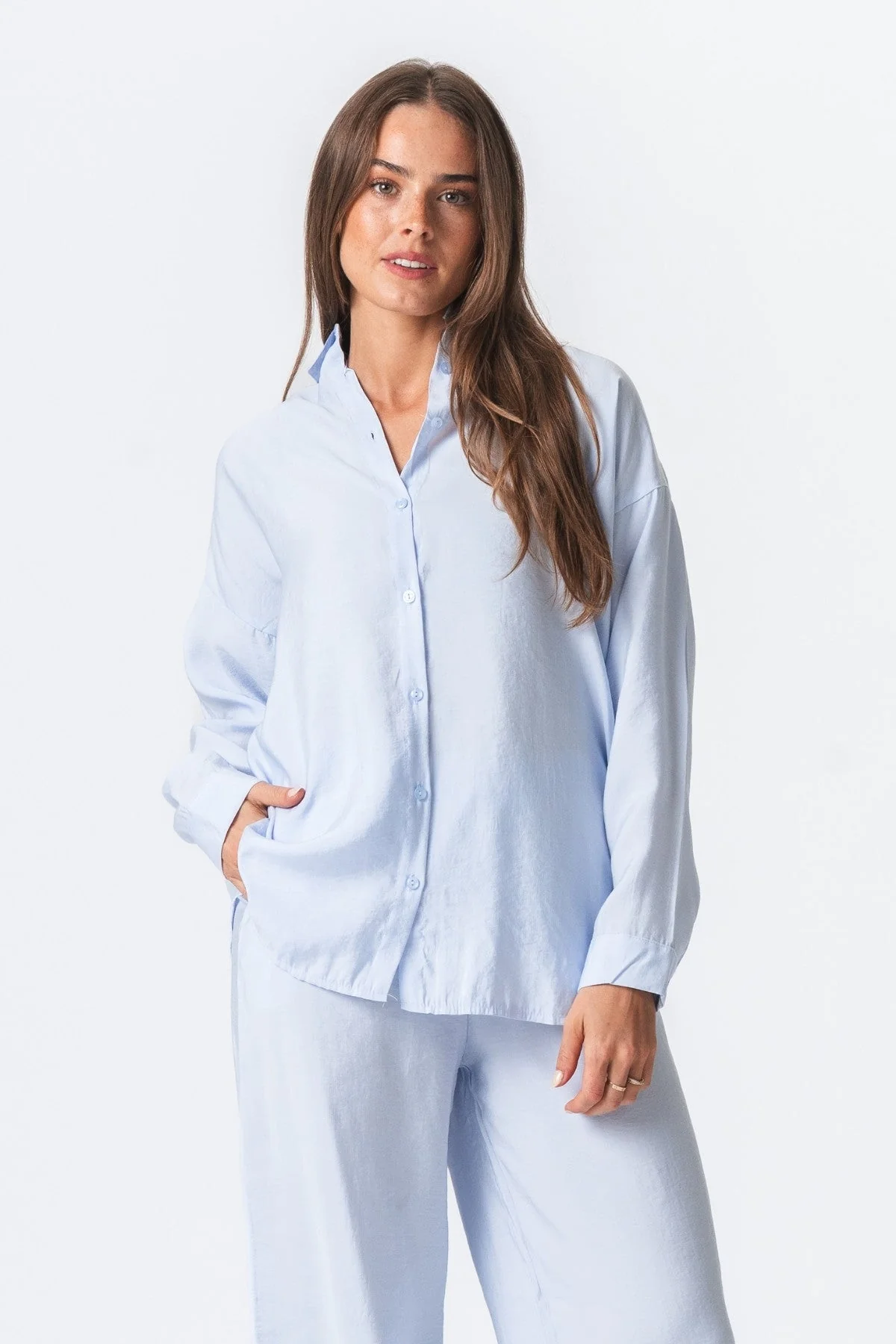 Mia -Hemd - Himmelblau