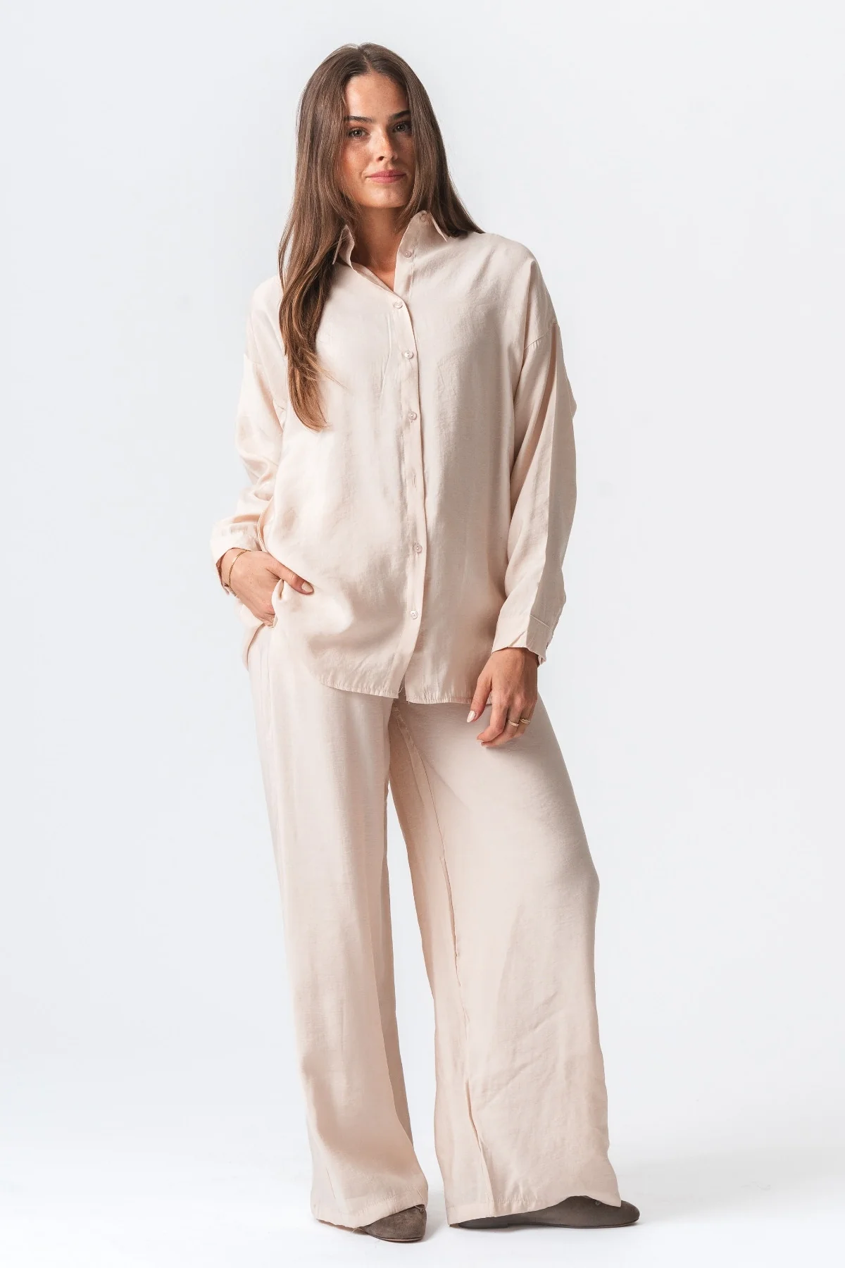 Mia Pants + Mia Shirt (Beige) - Paketangebot