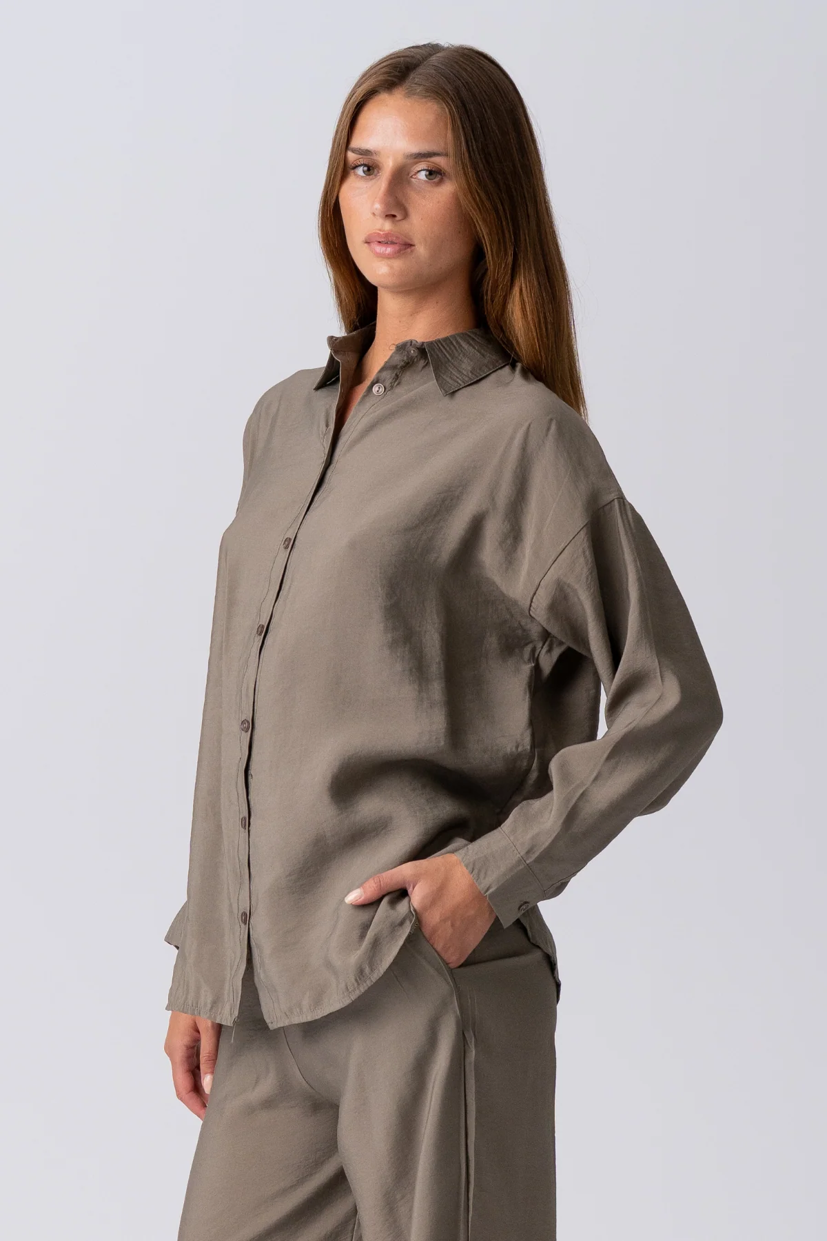 Mia Shirt - Khaki - Image 6