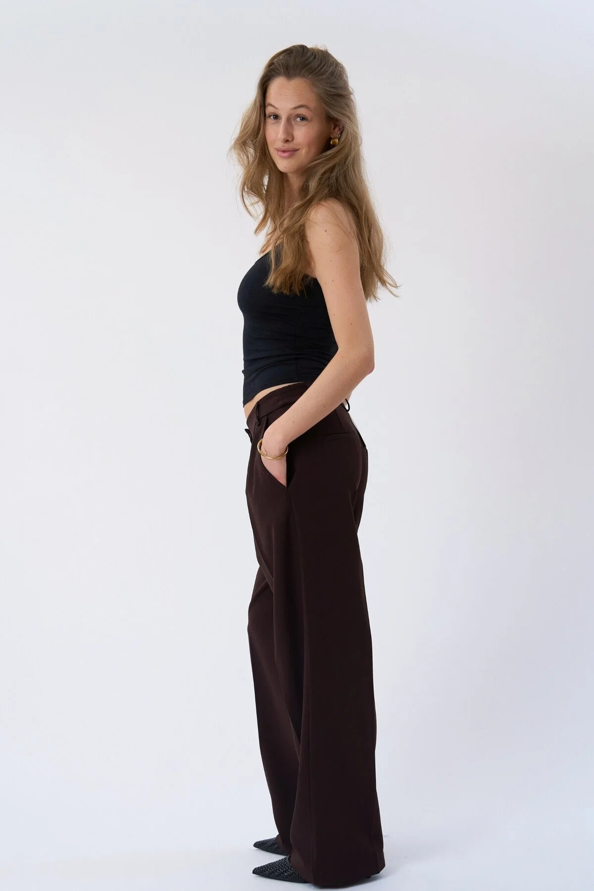 Mila Wide Pants - Braun - Image 3