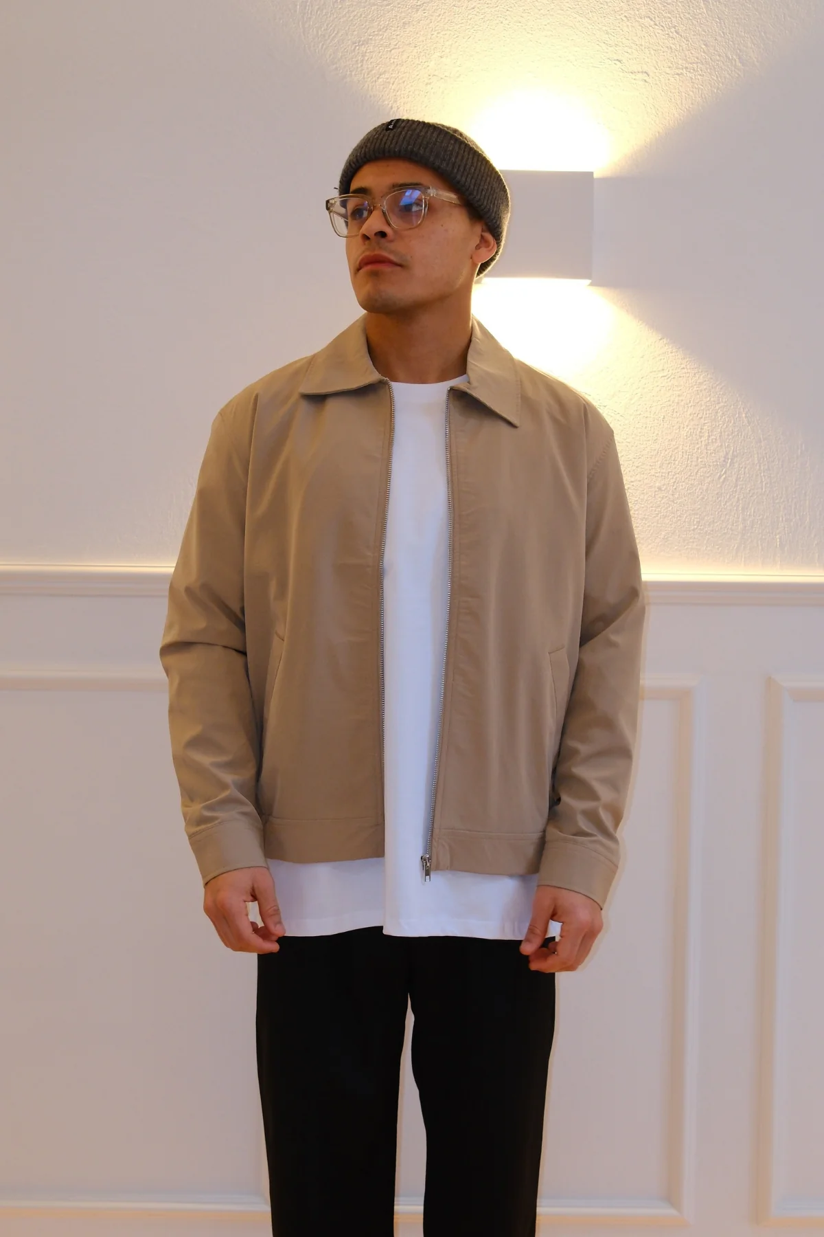 Milan-Reißverschlussjacke – Beige