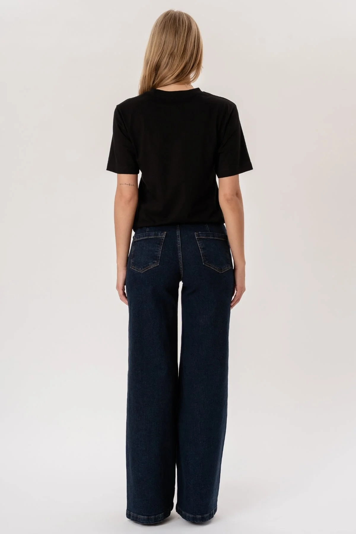 Miley Wide Jeans – Dunkelblau - Image 4