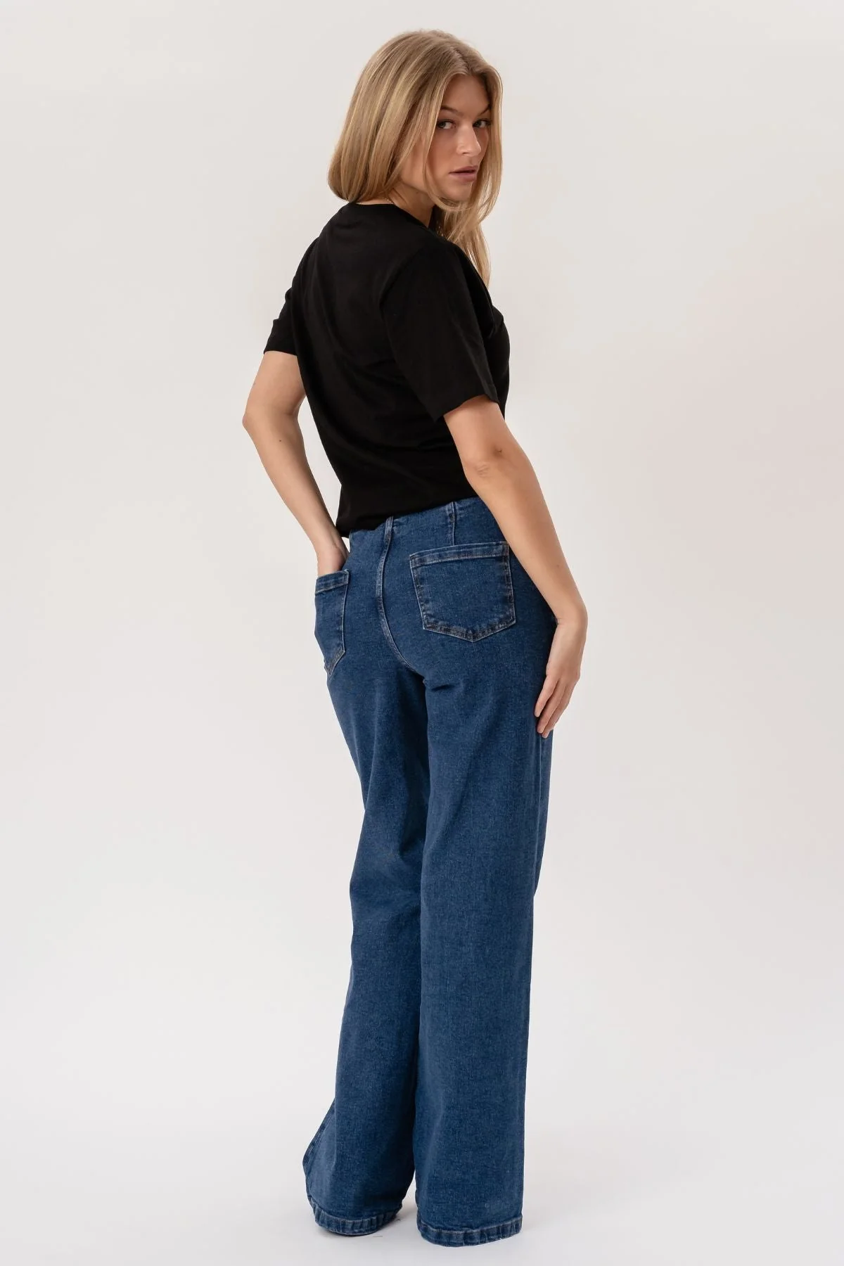 Miley Wide Jeans – Mittelblau - Image 5
