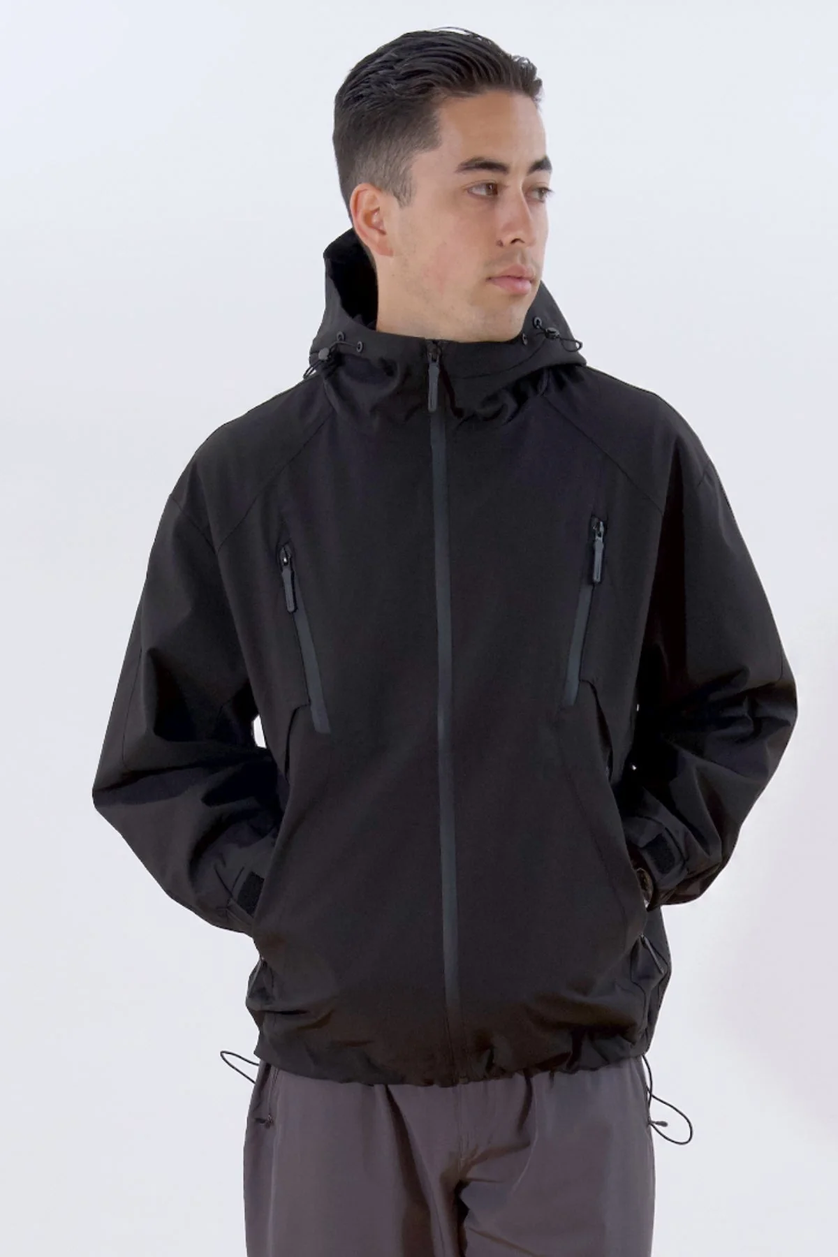 Asher kurze Jacke - Schwarz