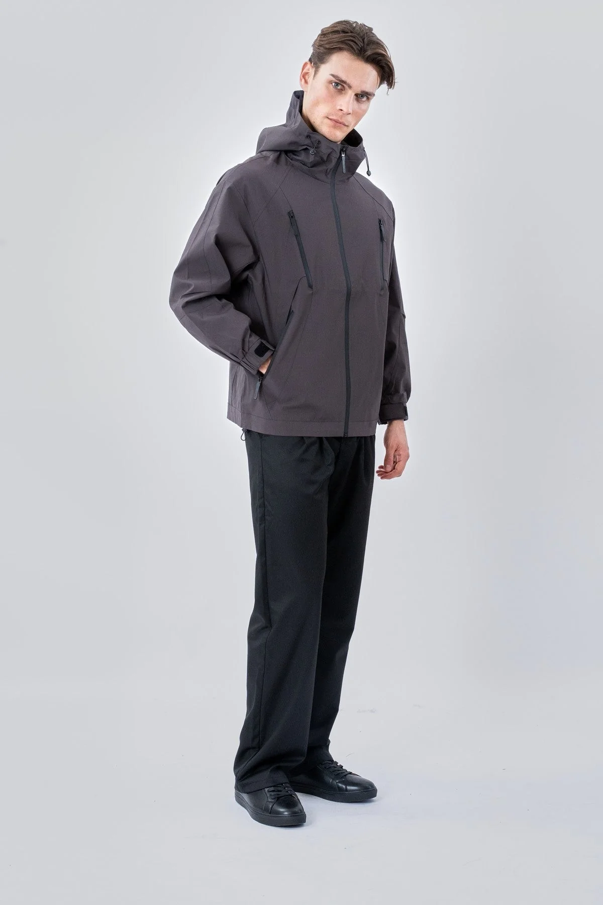 Kurze Asher-Jacke – Grau - Image 3