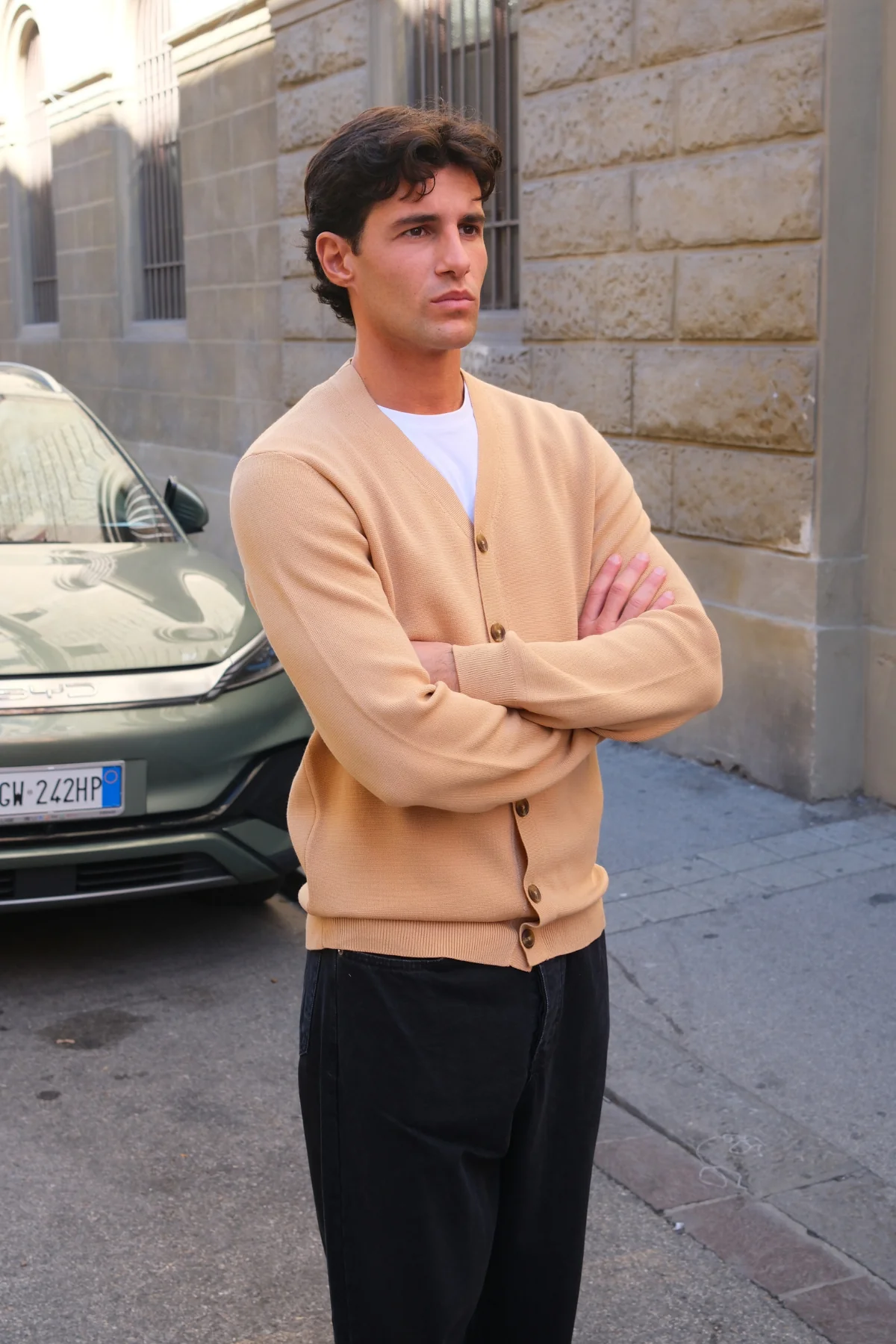 Milo Strick -Strickjacke - Sand - Image 2