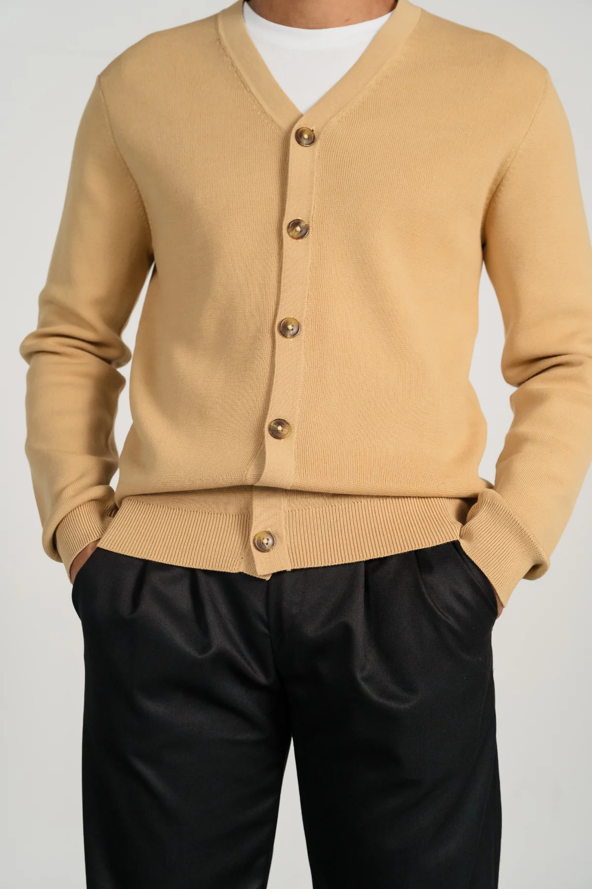 Milo Strick -Strickjacke - Sand - Image 4