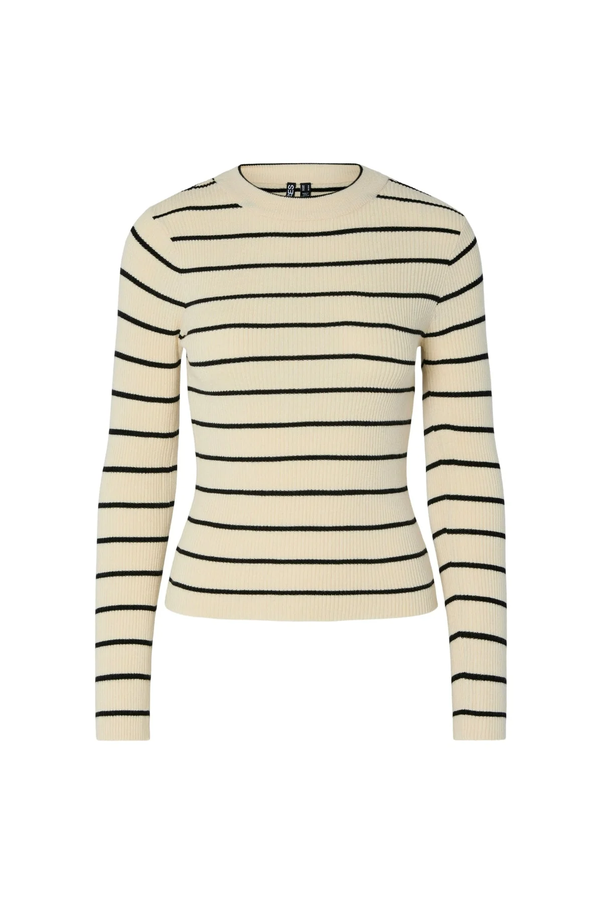 Mira New O-Neck Strick – Birke/Schwarz - Image 5