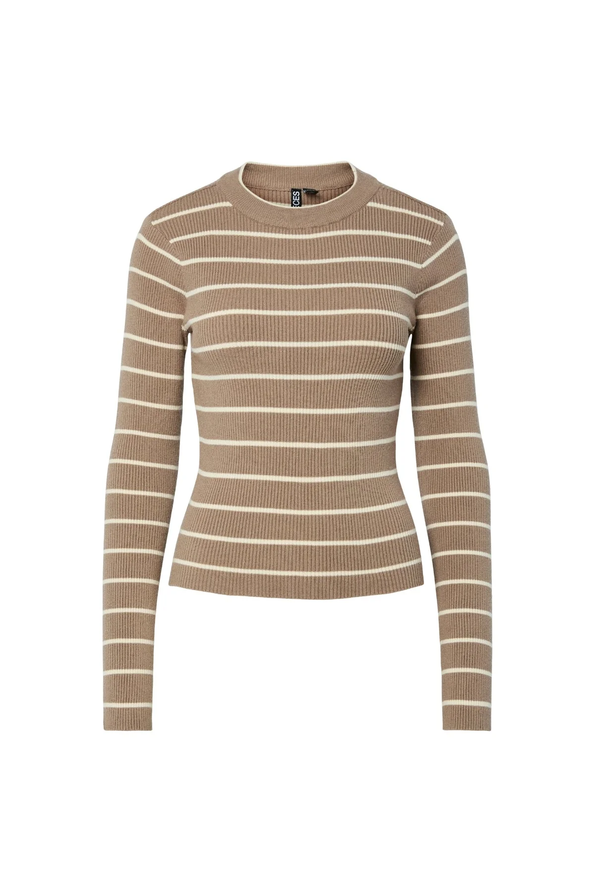 Mira New O-Neck Strick – Greige/Birke - Image 5