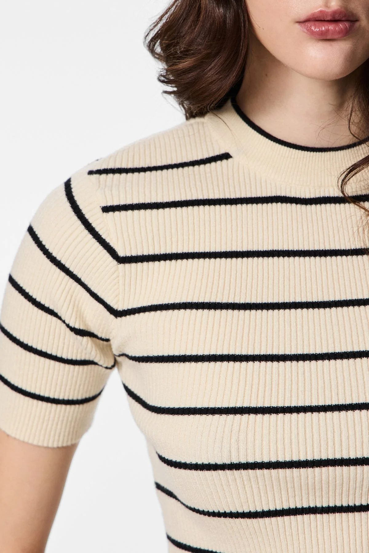 Mira O-Neck-Strick – Birke Schwarz - Image 3