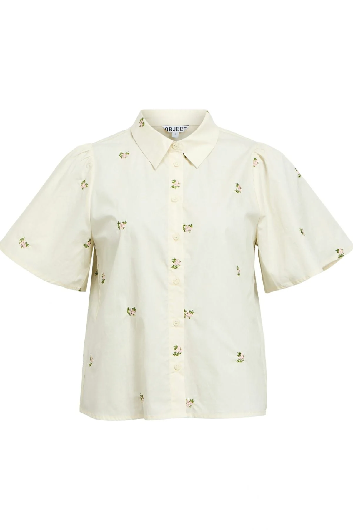 Molia Shirt – Cloud Dancer – Emb Flower