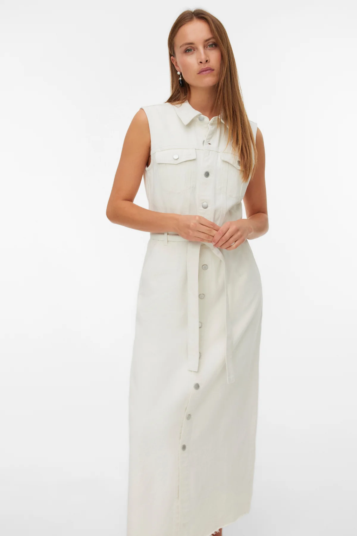Molly Ank Jeanskleid – Ecru - Image 4