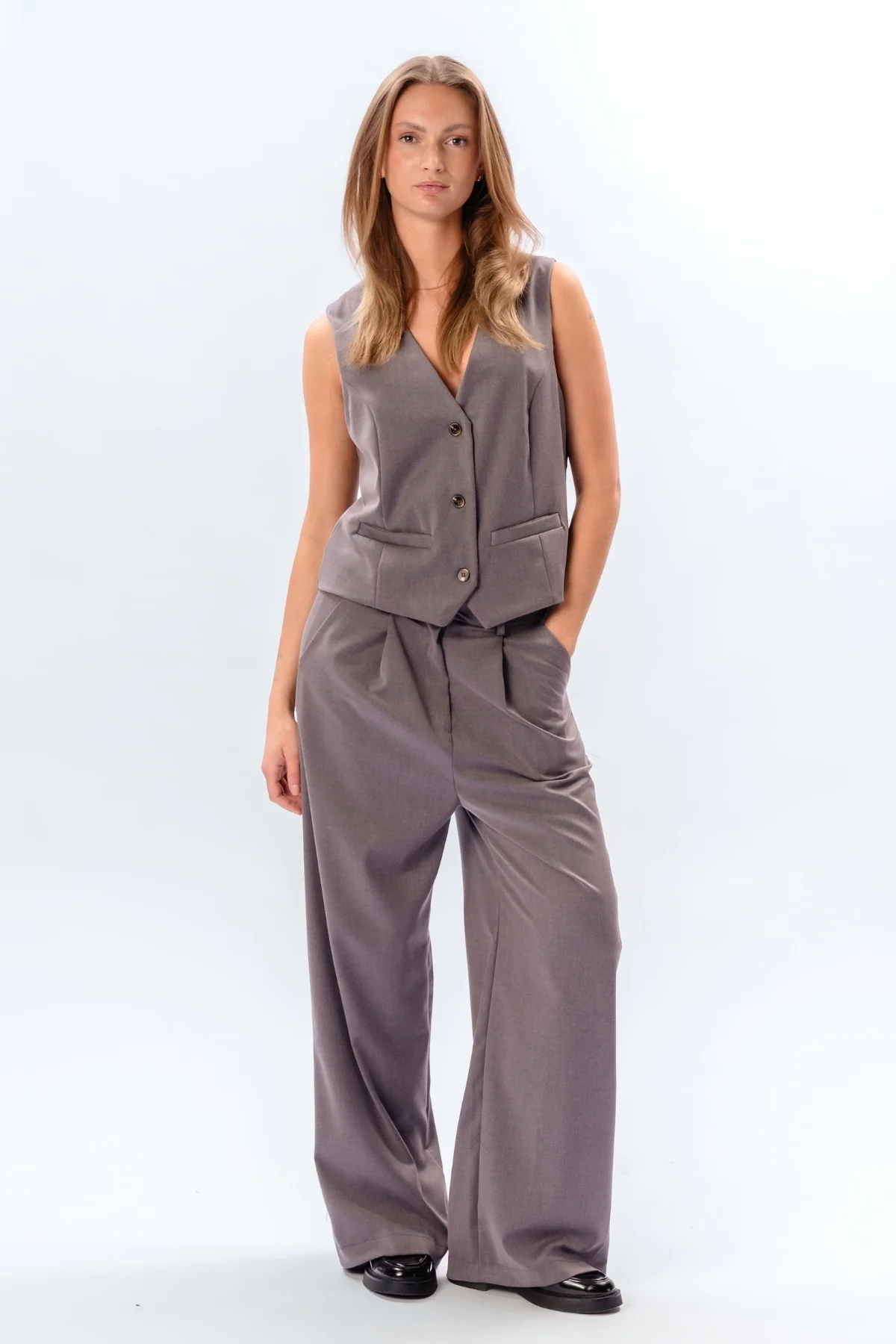 Nadia Vest und pants (Dunkelgrau) - Paketangebot
