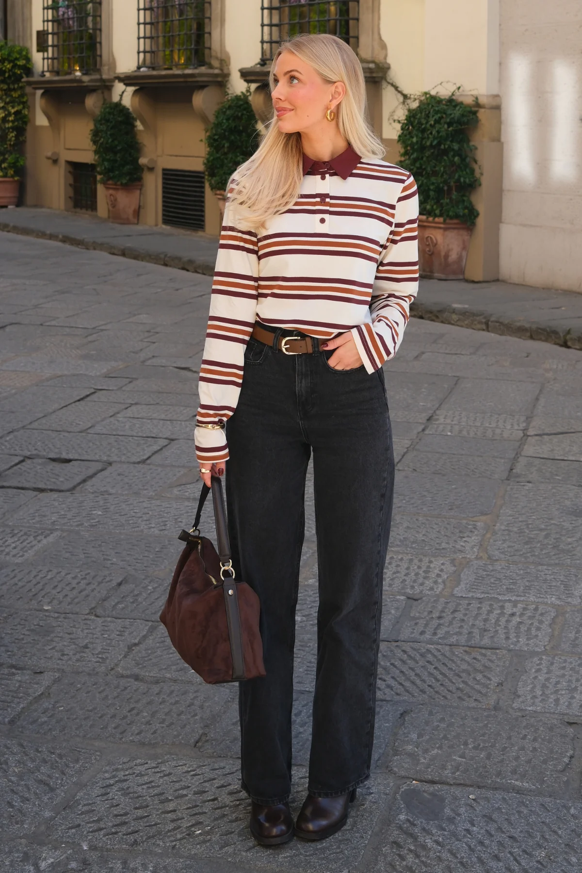 Nana L/S Polo Top - Java - Image 2