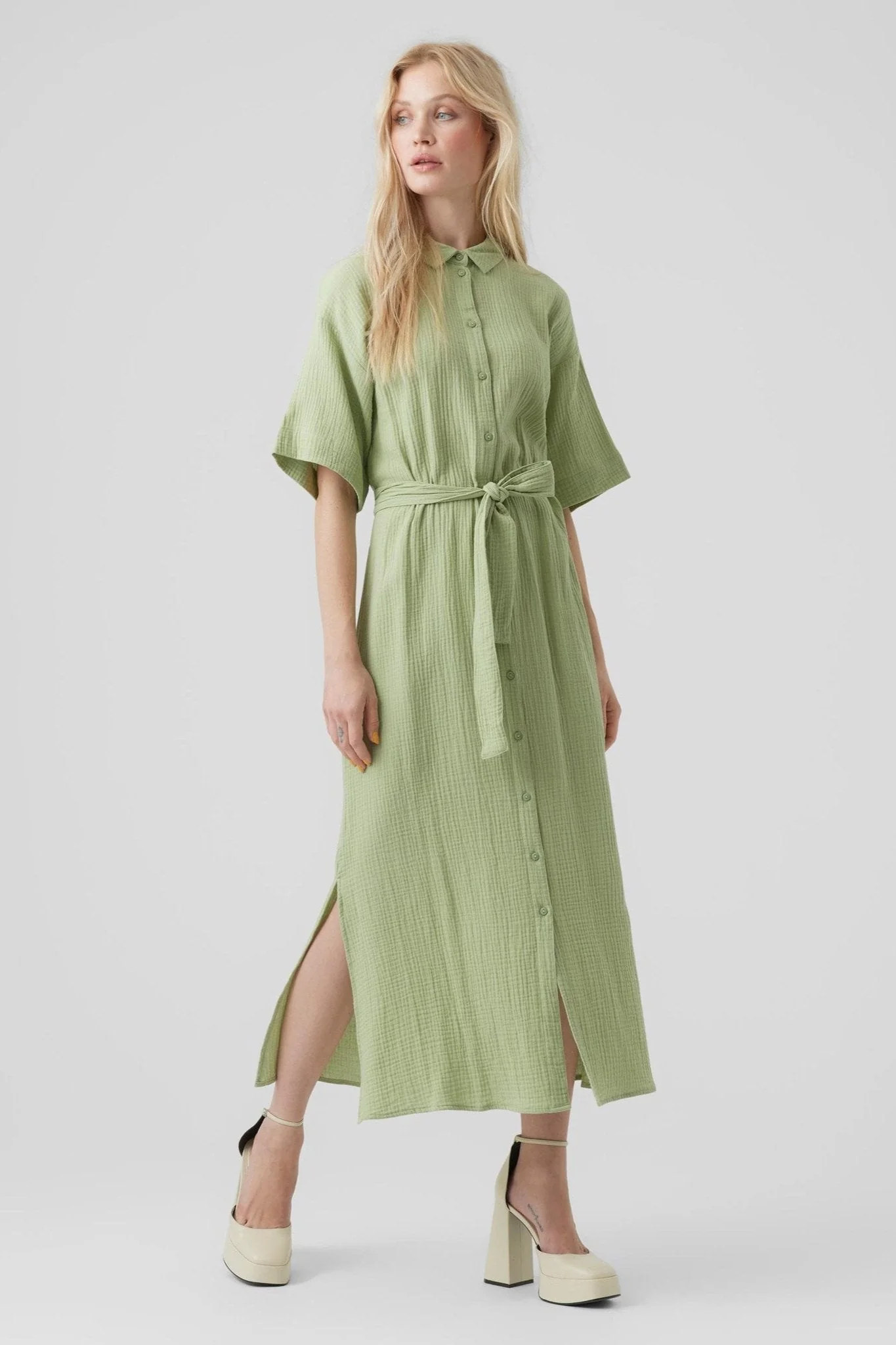 Natali Maxi Kleid - Reseda