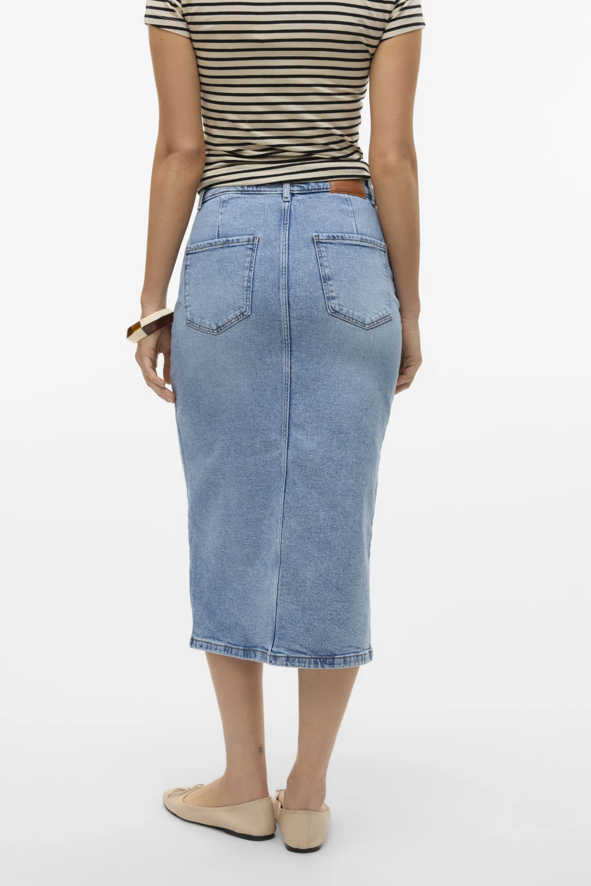 Natalie Midi Rock - Hellblauer Denim - Image 5