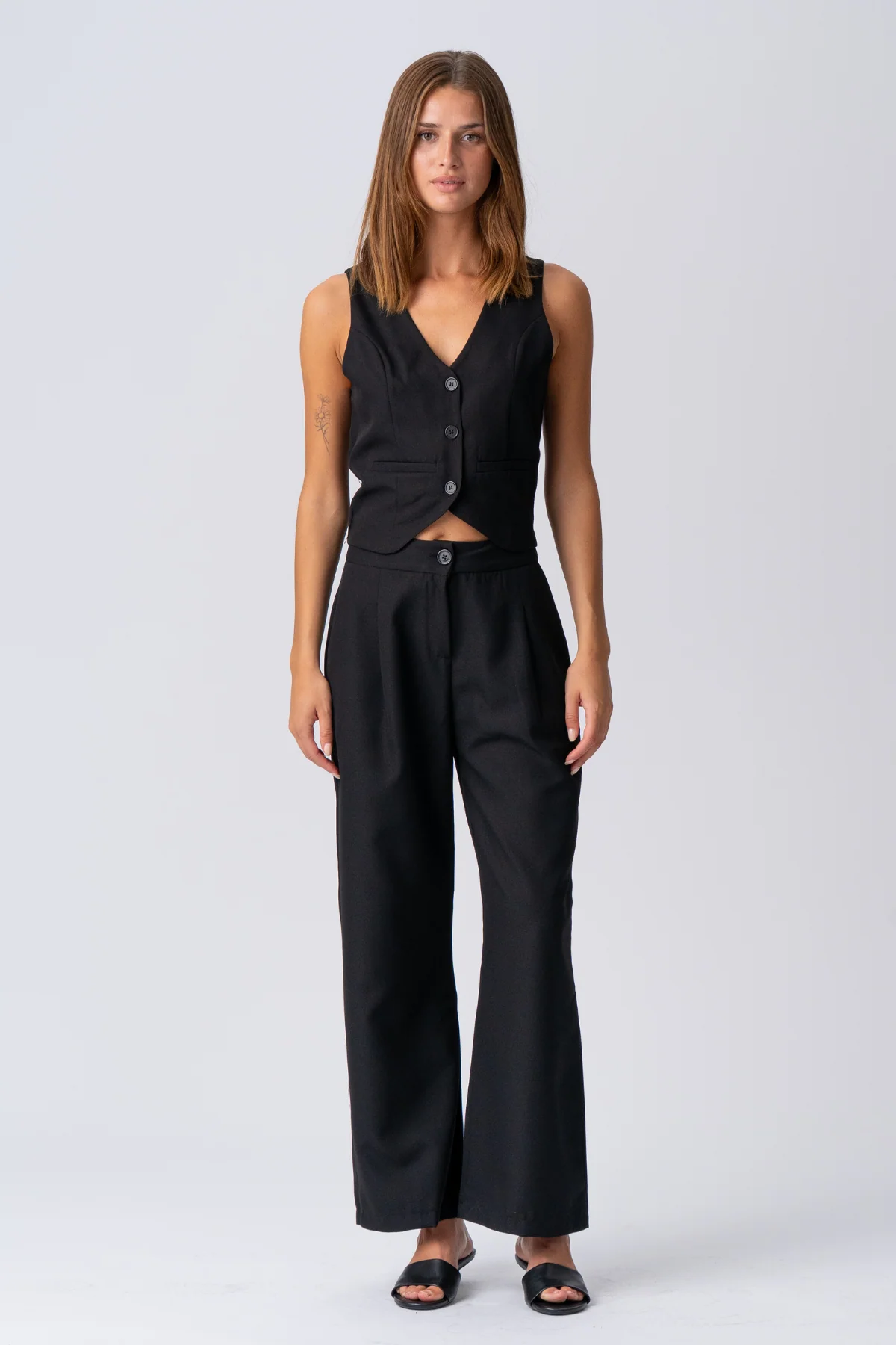 Natalie Vest und Pants (Schwarz) - Paketangebot