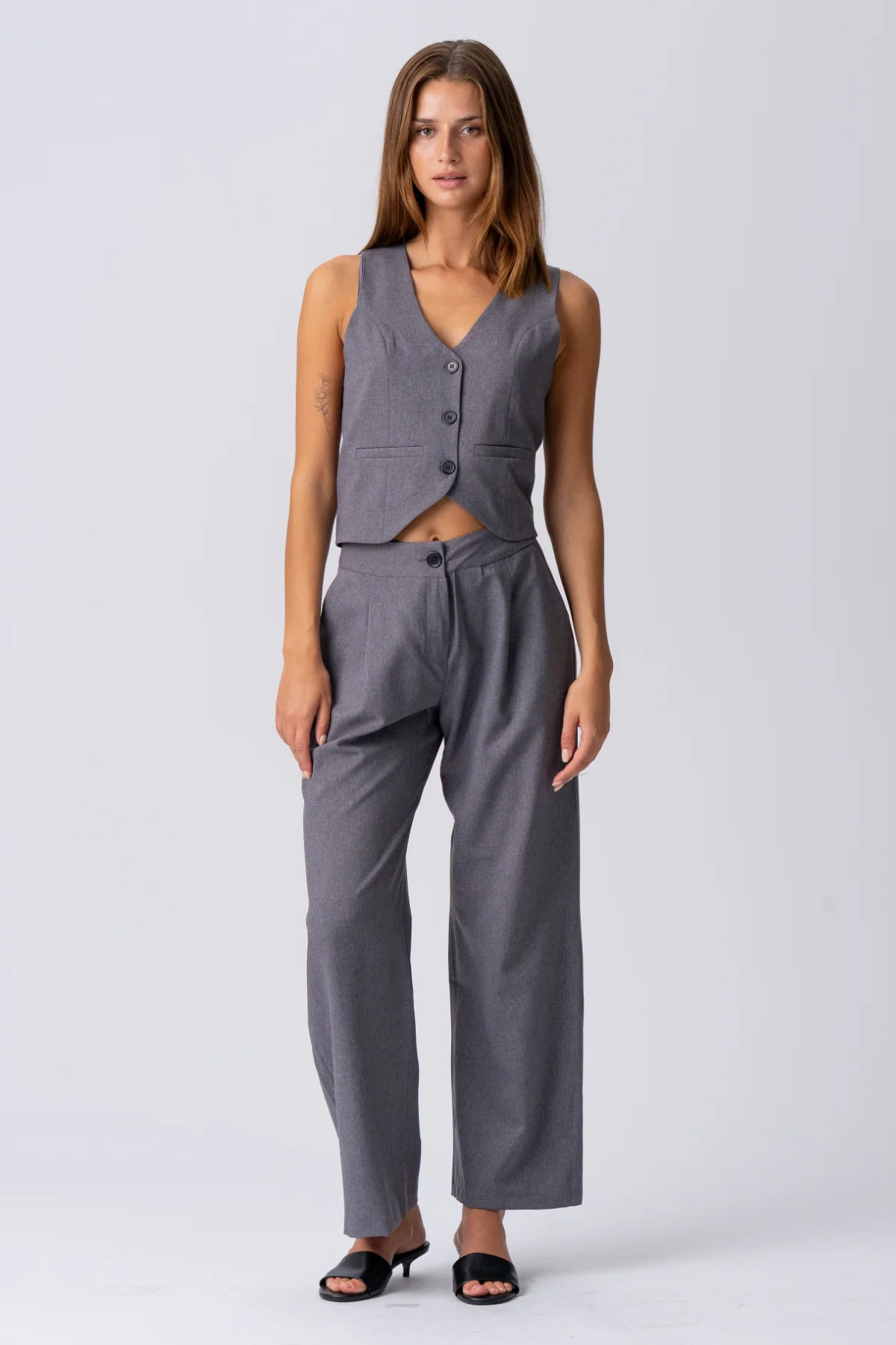 Natalie Vest und Pants (Schwarz) - Paketangebot