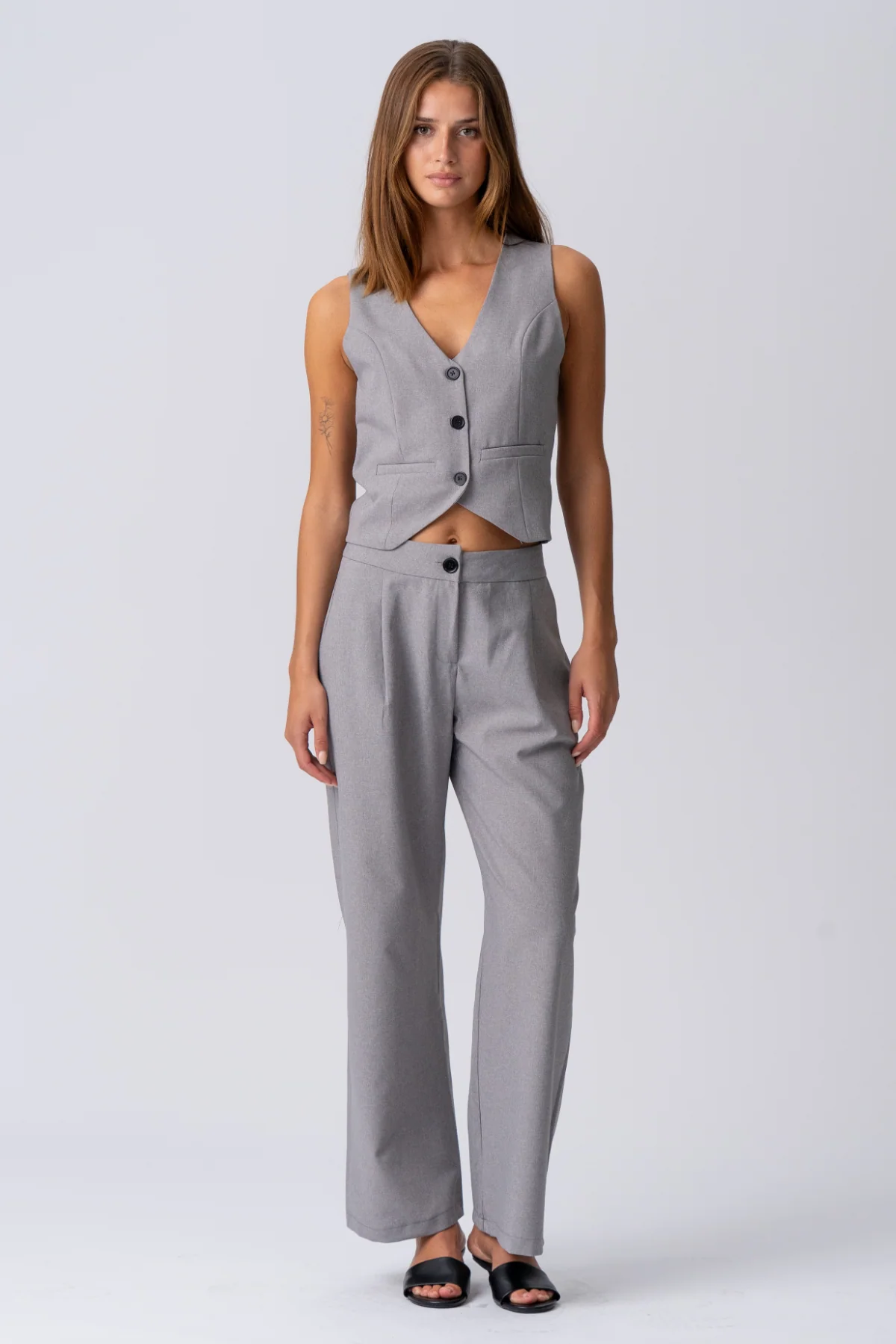 Natalie Vest und Pants (Schwarz) - Paketangebot