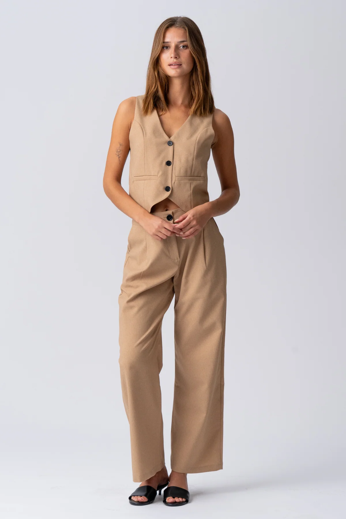 Natalie Vest und Pants (Schwarz) - Paketangebot