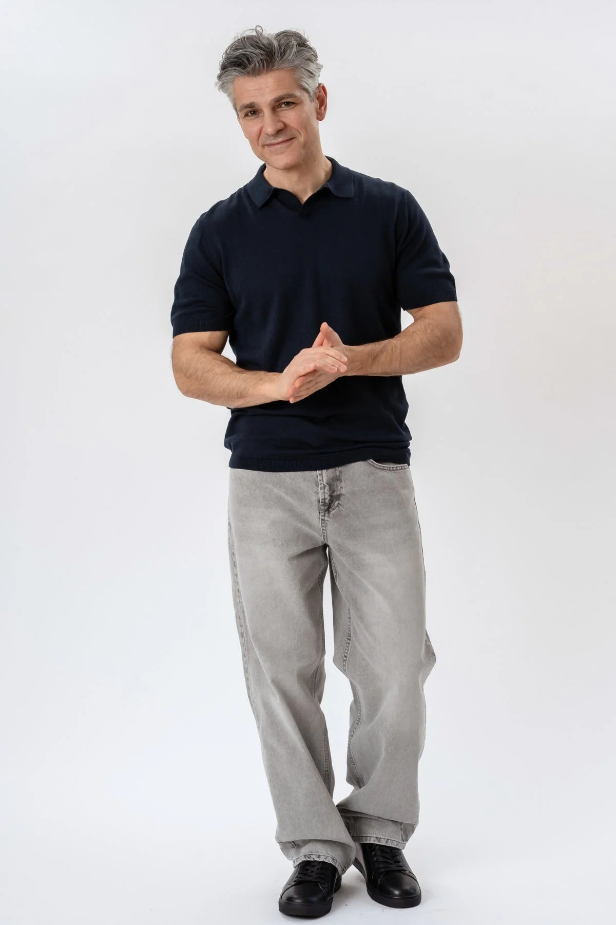 Nathan Strickpolo – Marineblau - Image 4