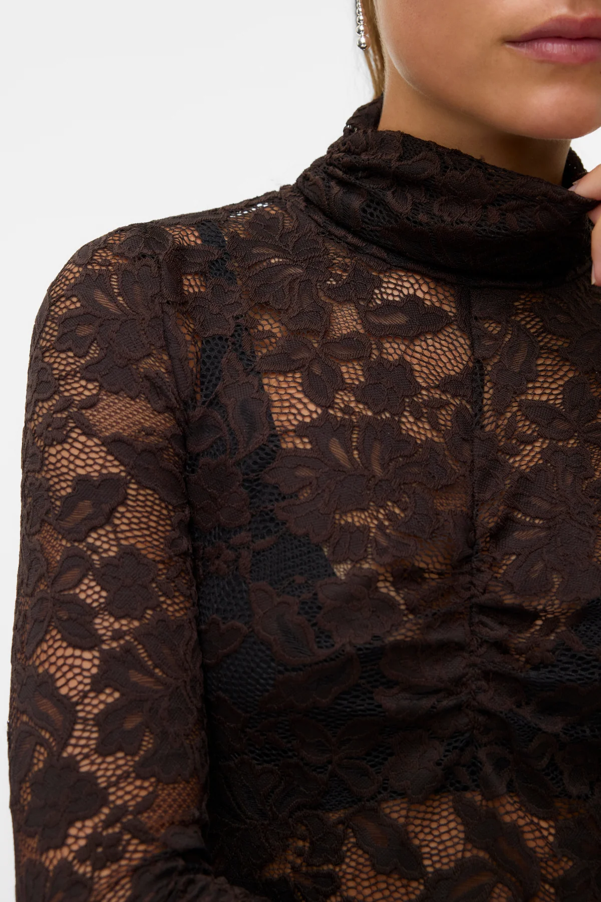 Neline High Neck Top - Schokoladenentwürde - Image 3