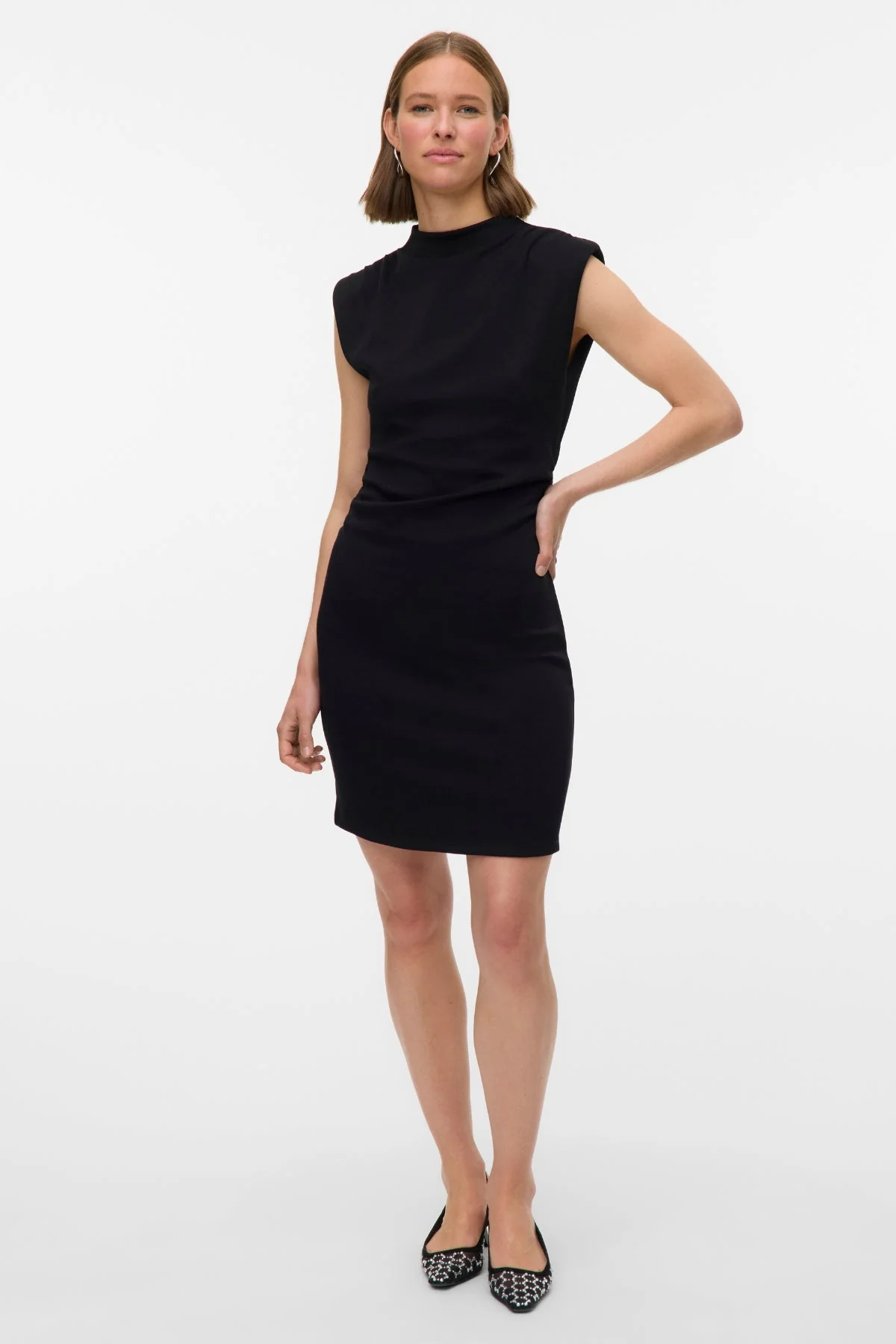 Nelli High Neck Short Dress - Schwarz - Image 4