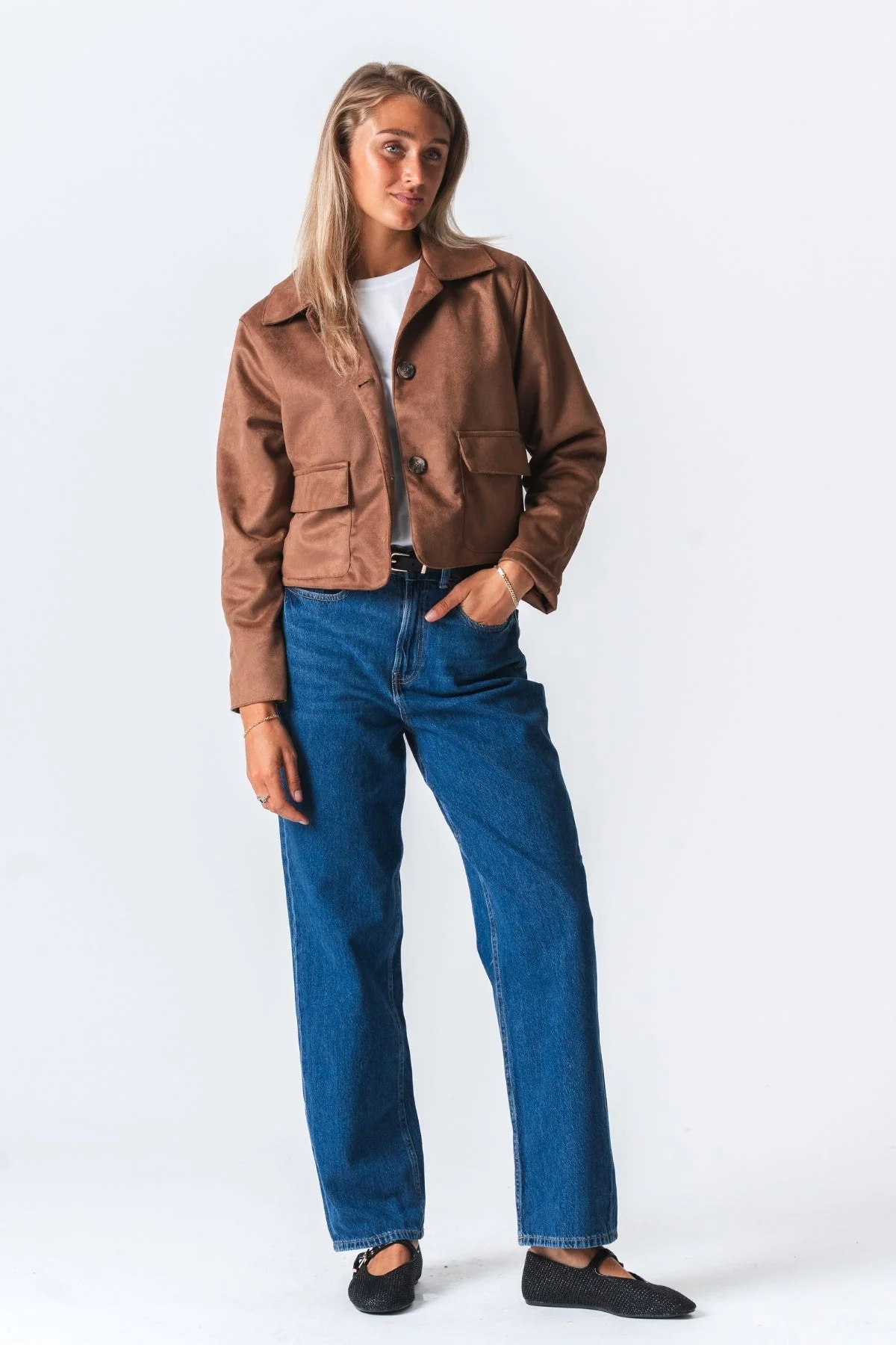 Nelly Short Jacket - Brown - Image 5