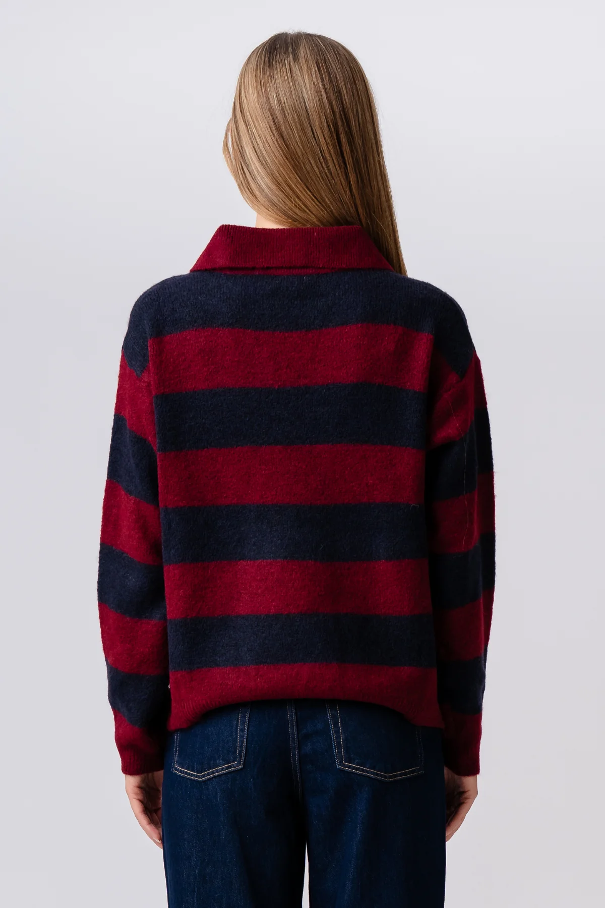 Nora Knit – Burgunderrot/Tiefblau - Image 6
