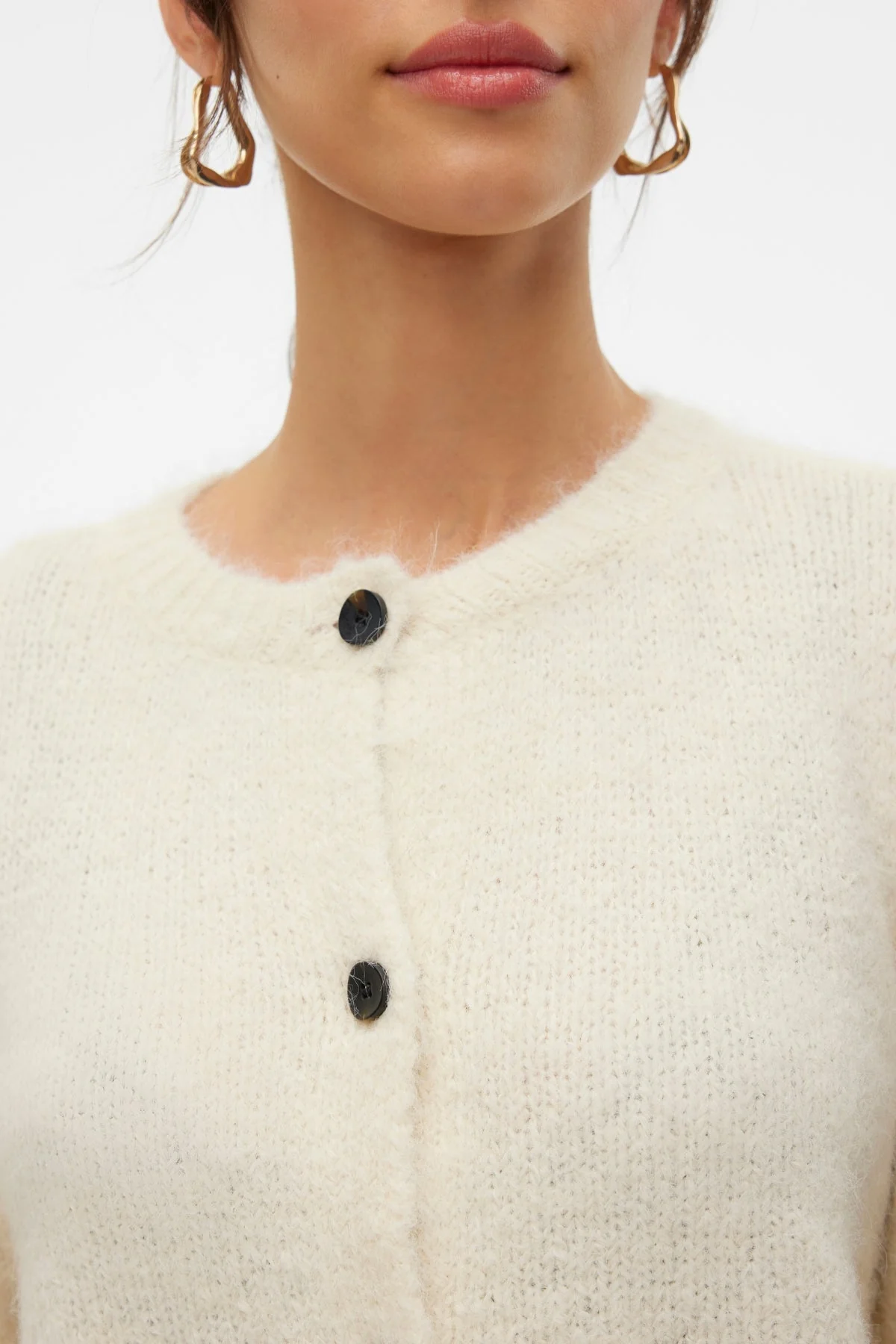 Novah Cardigan mit O-Ausschnitt und Knöpfen – Birke - Image 3