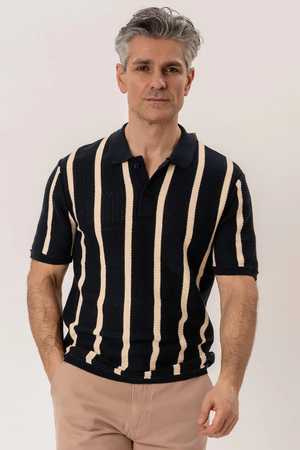 Darin Strickpolo – Marineblau