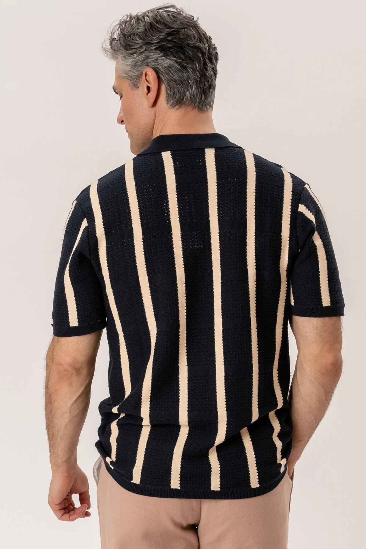 Darin Strickpolo – Marineblau - Image 3