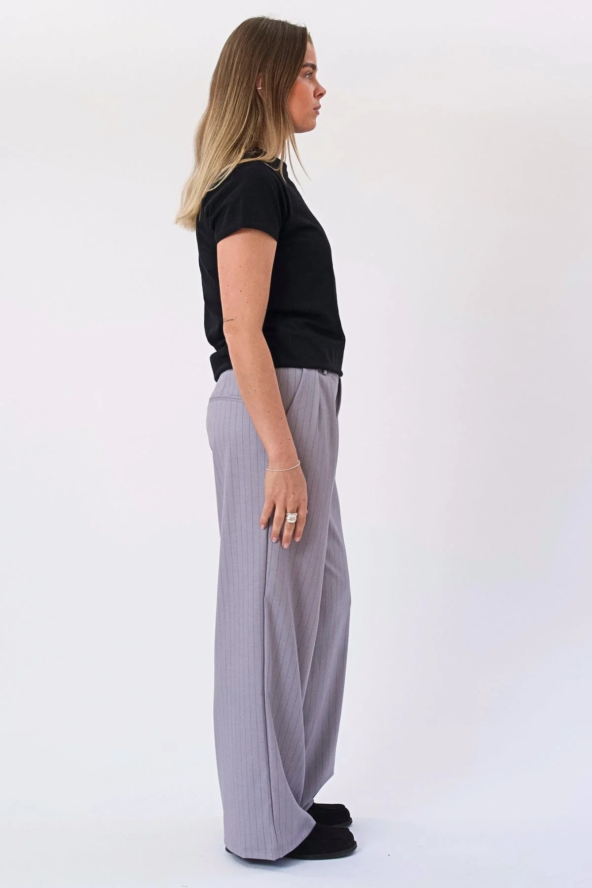 Paloma Nadelstreifen Pants - Taupe - Image 3