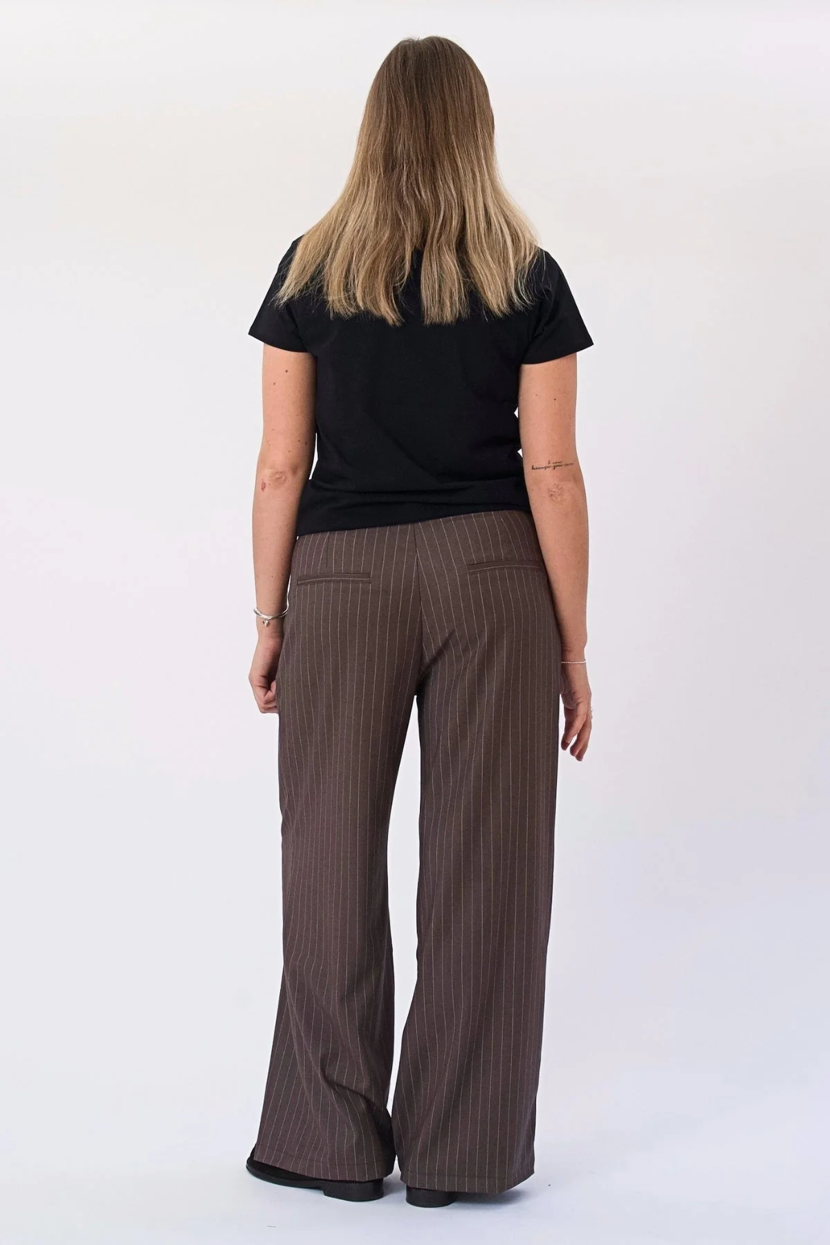 Paloma Nadelstreifen Pants - Tabak - Image 4