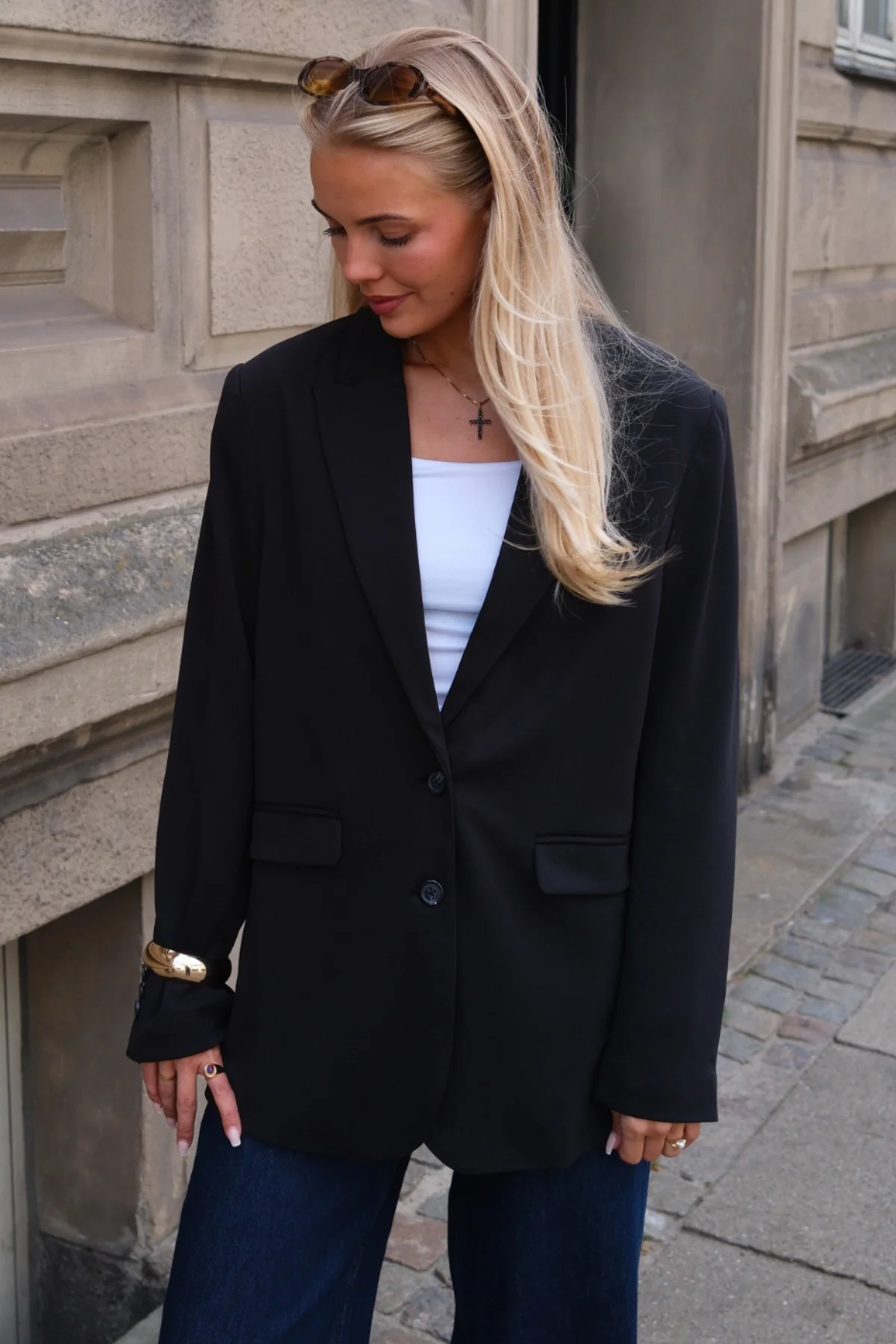 Blazer mit klassischer Passform – Marineblau - Image 4