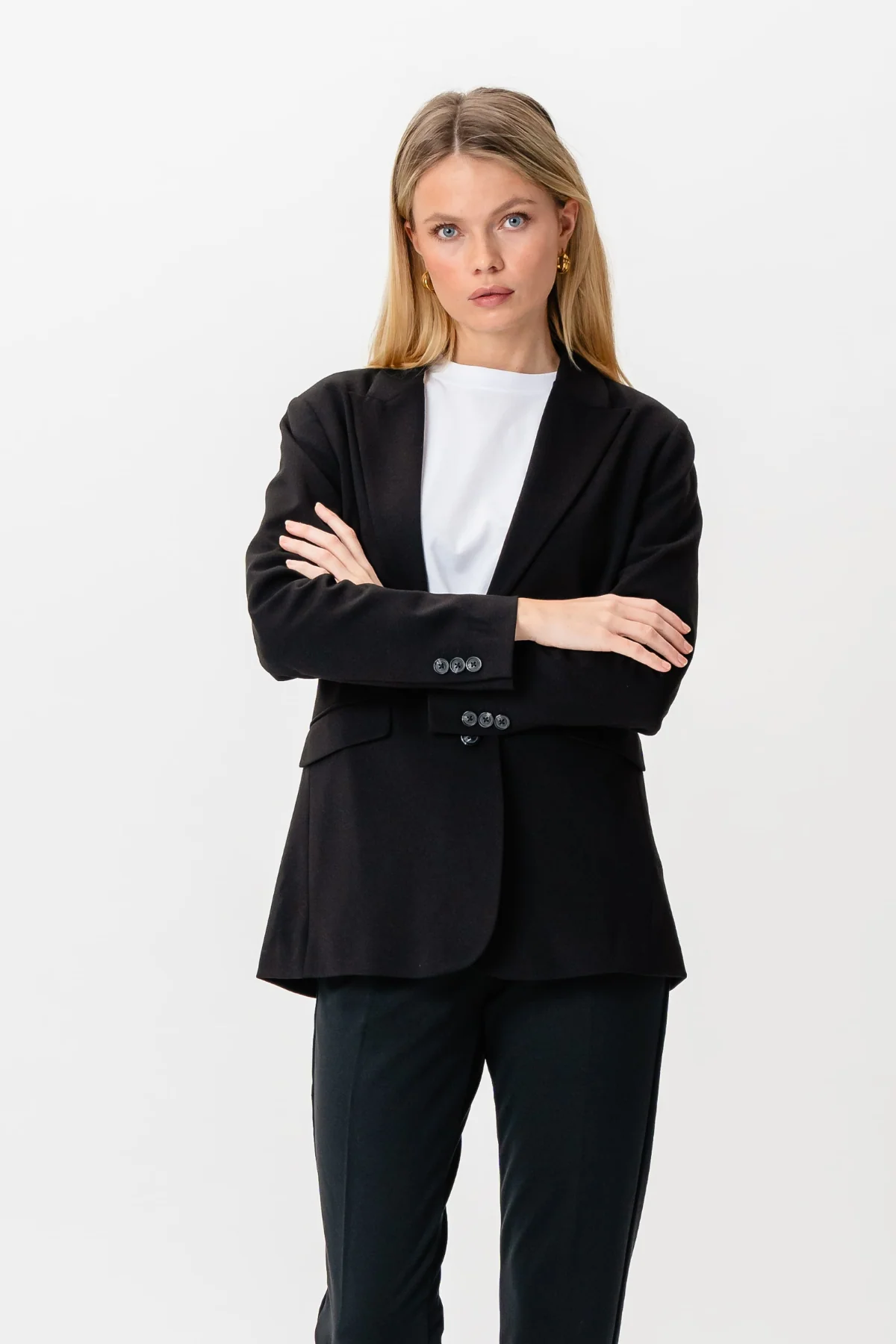 Blazer mit klassischer Passform - Schwarz - Image 10