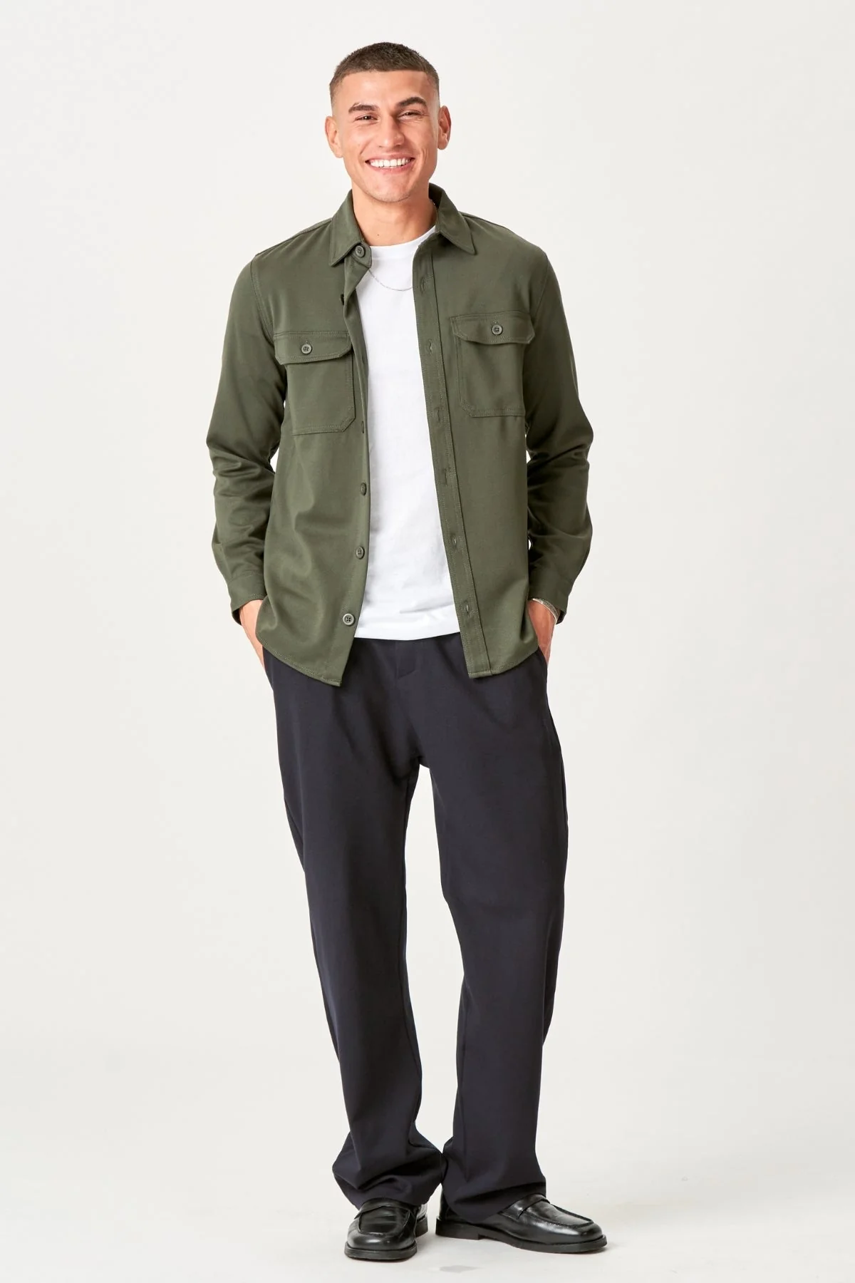 Performance Regular Overshirt - dunkle Olive - Image 4