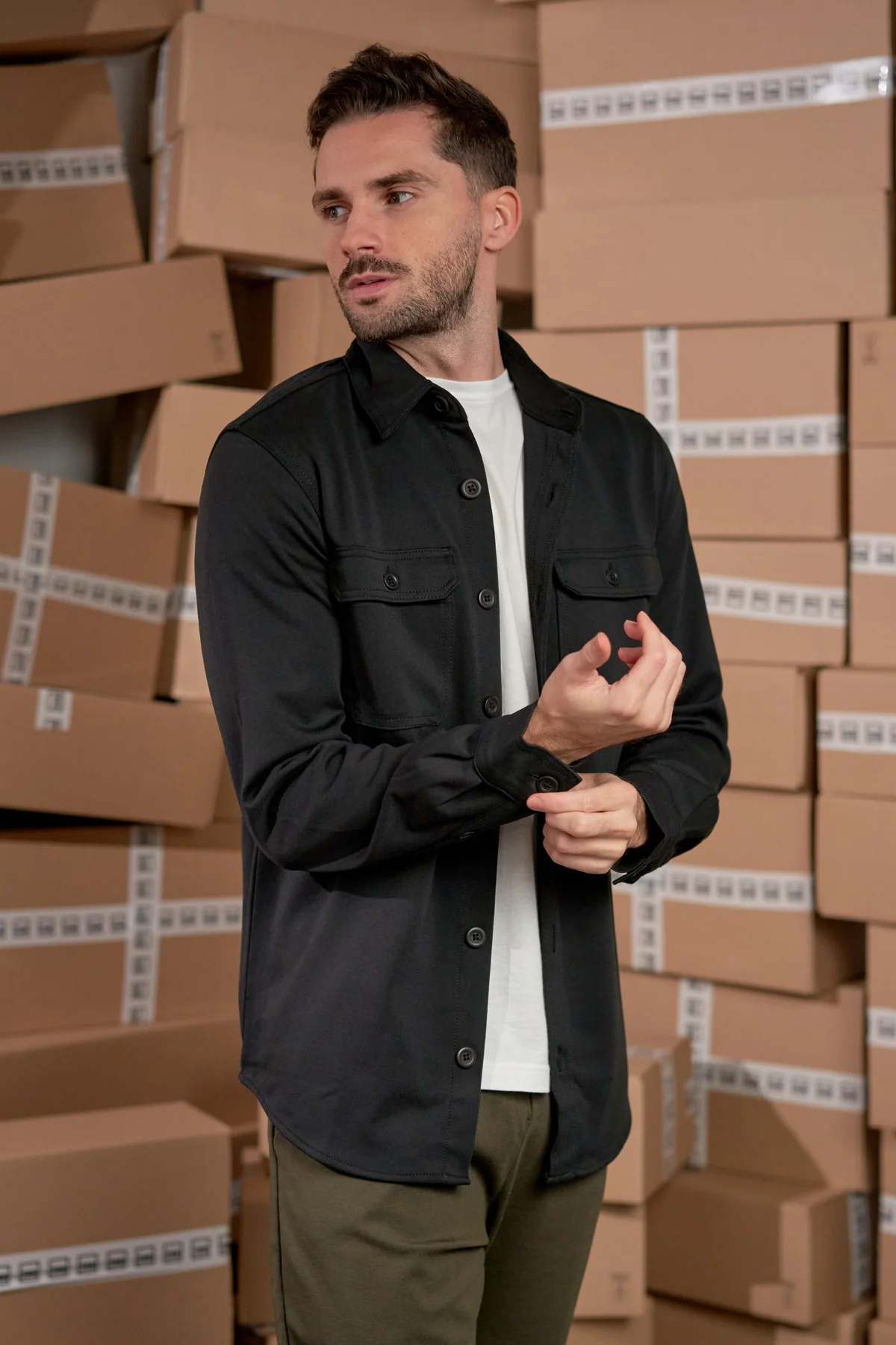 Performance Regular Overshirt - Schwarz - Image 4