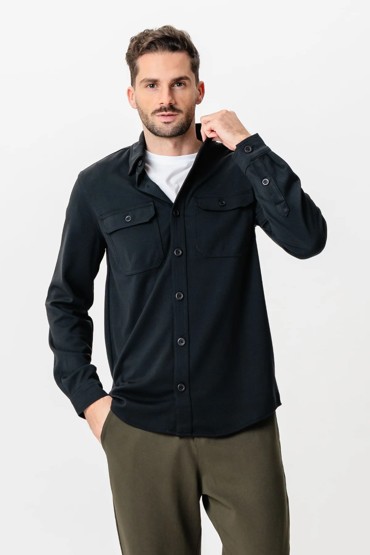 Performance Regular Overshirt - Schwarz - Image 6