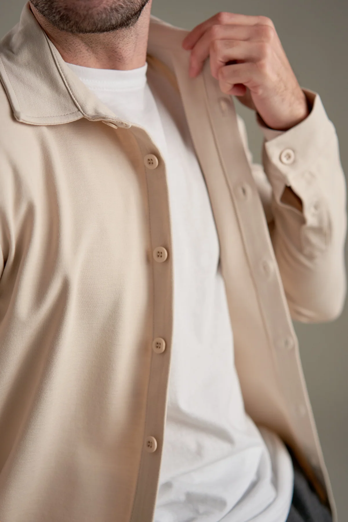 Performance Überhemd - Beige - Image 3