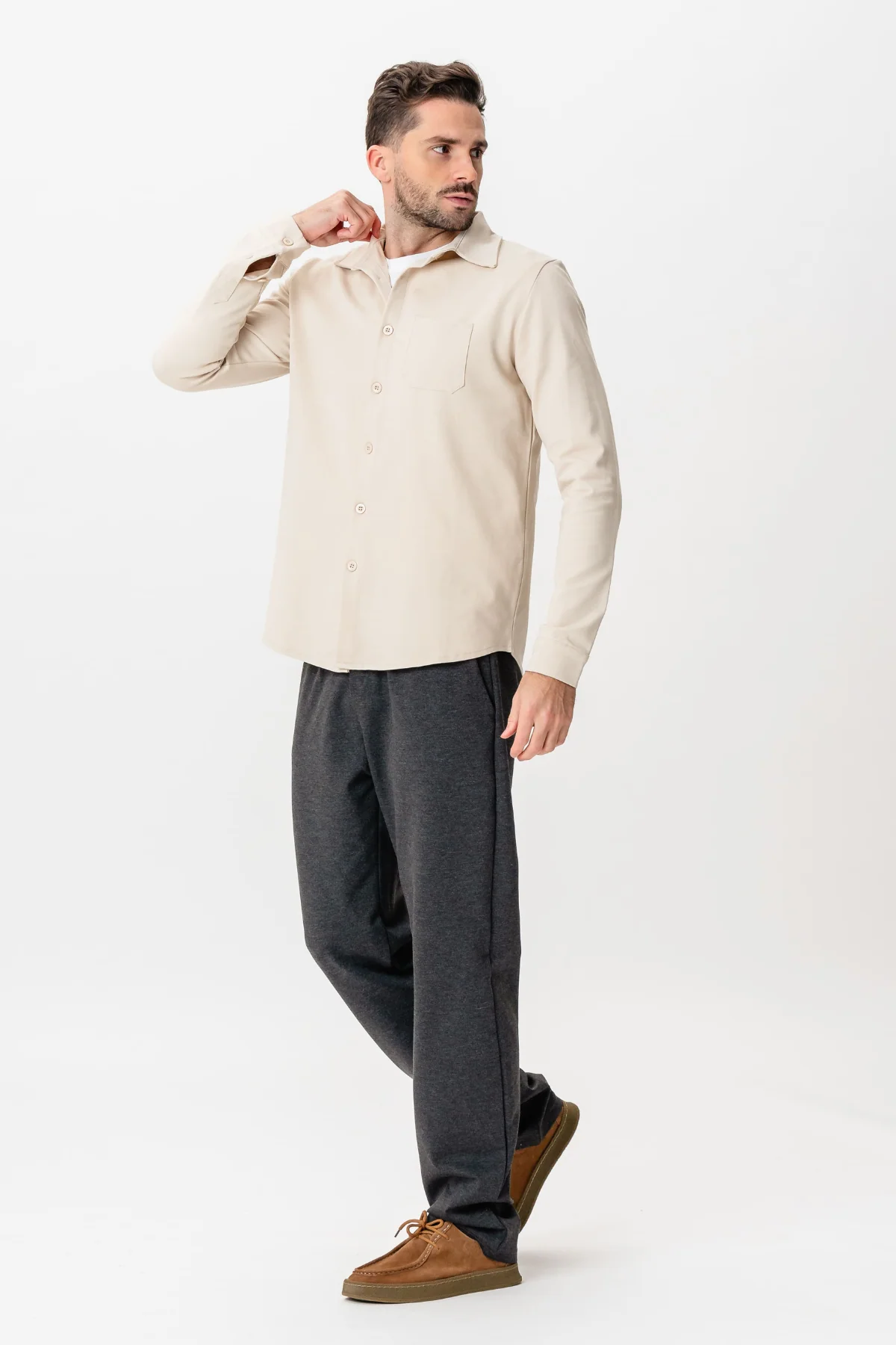 Performance Überhemd - Beige - Image 7