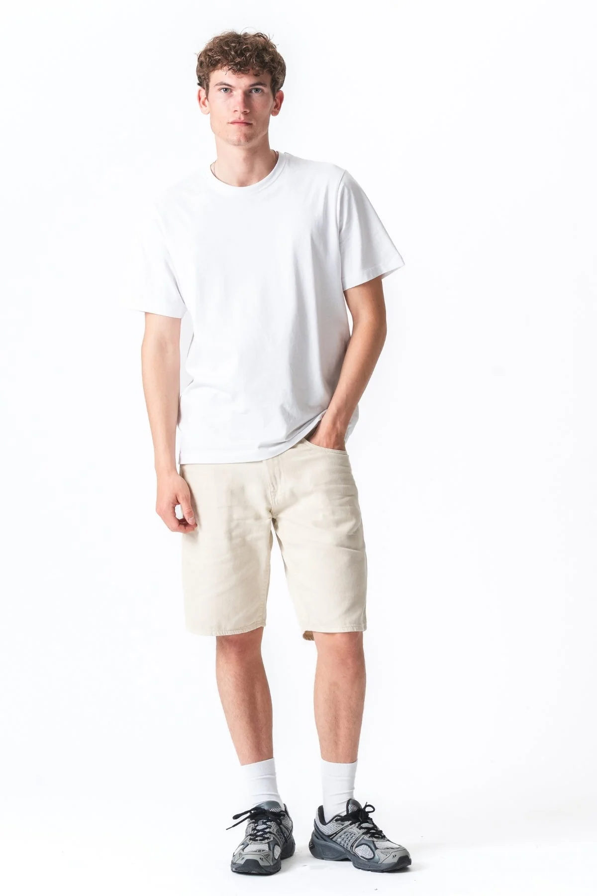 Philip Denim Shorts - Sand - Image 3