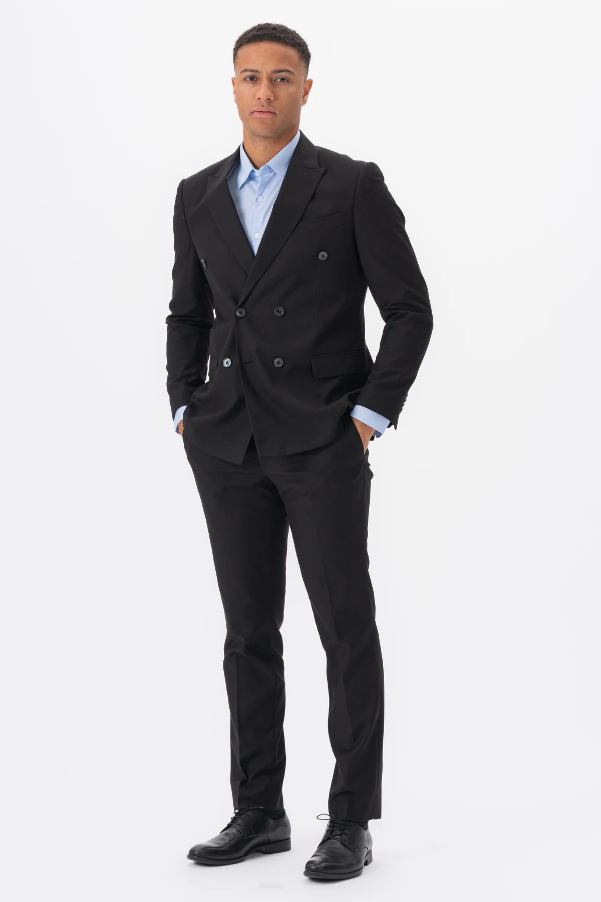 Premium Double Breasted Blazer - Schwarz - Image 8