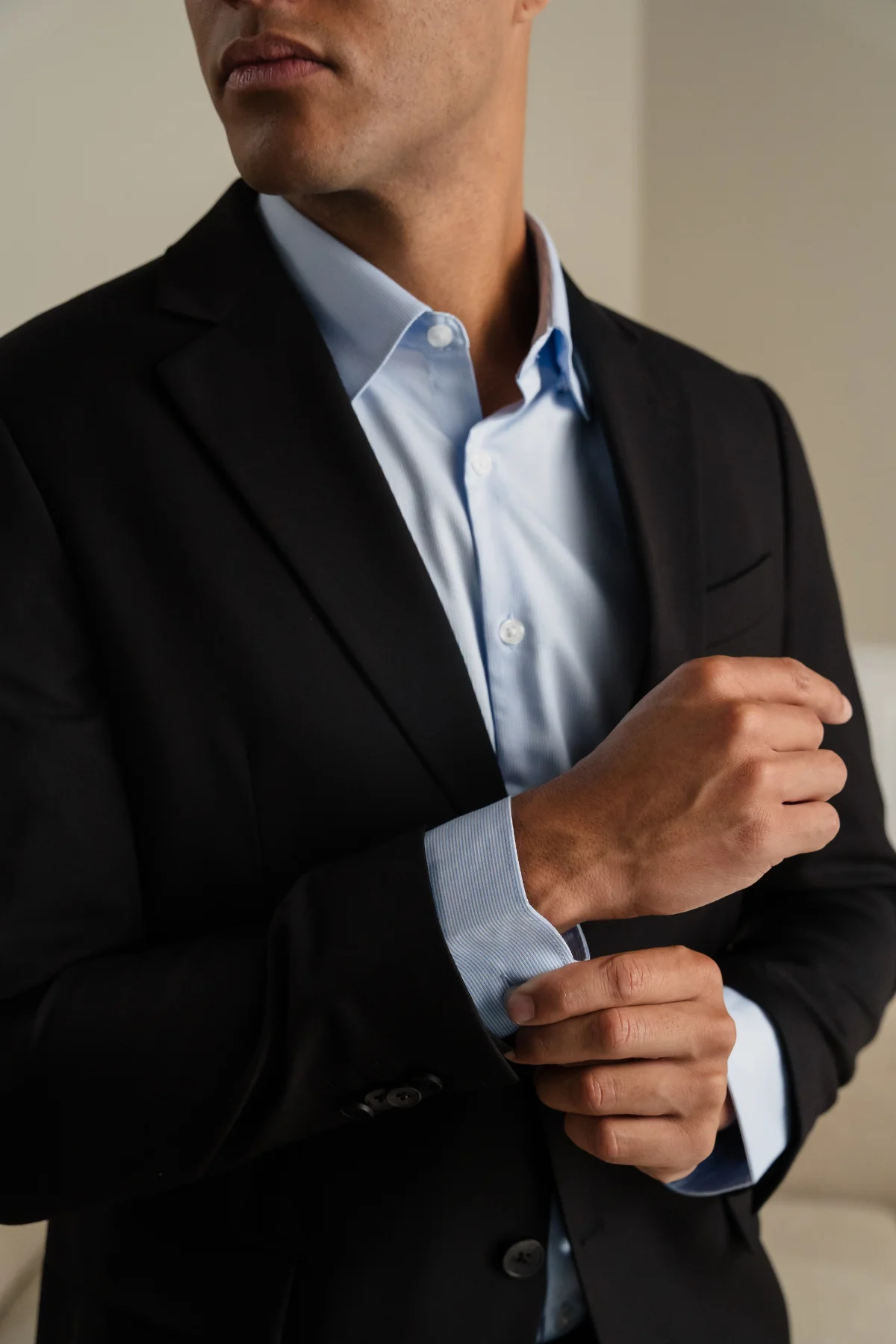 Premium -Einbrennstreicher -Blazer - Schwarz - Image 4