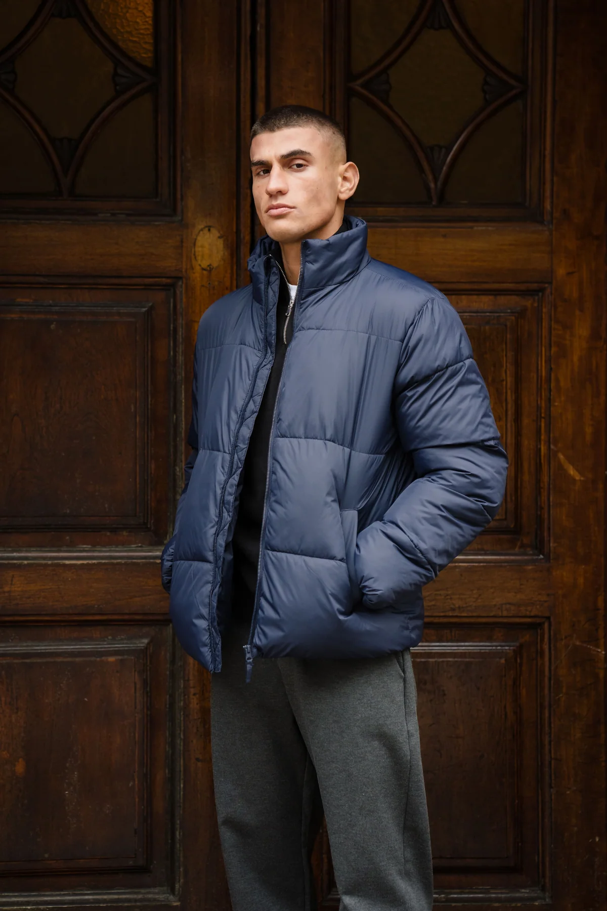Pufferjacke - Marineblau - Image 5
