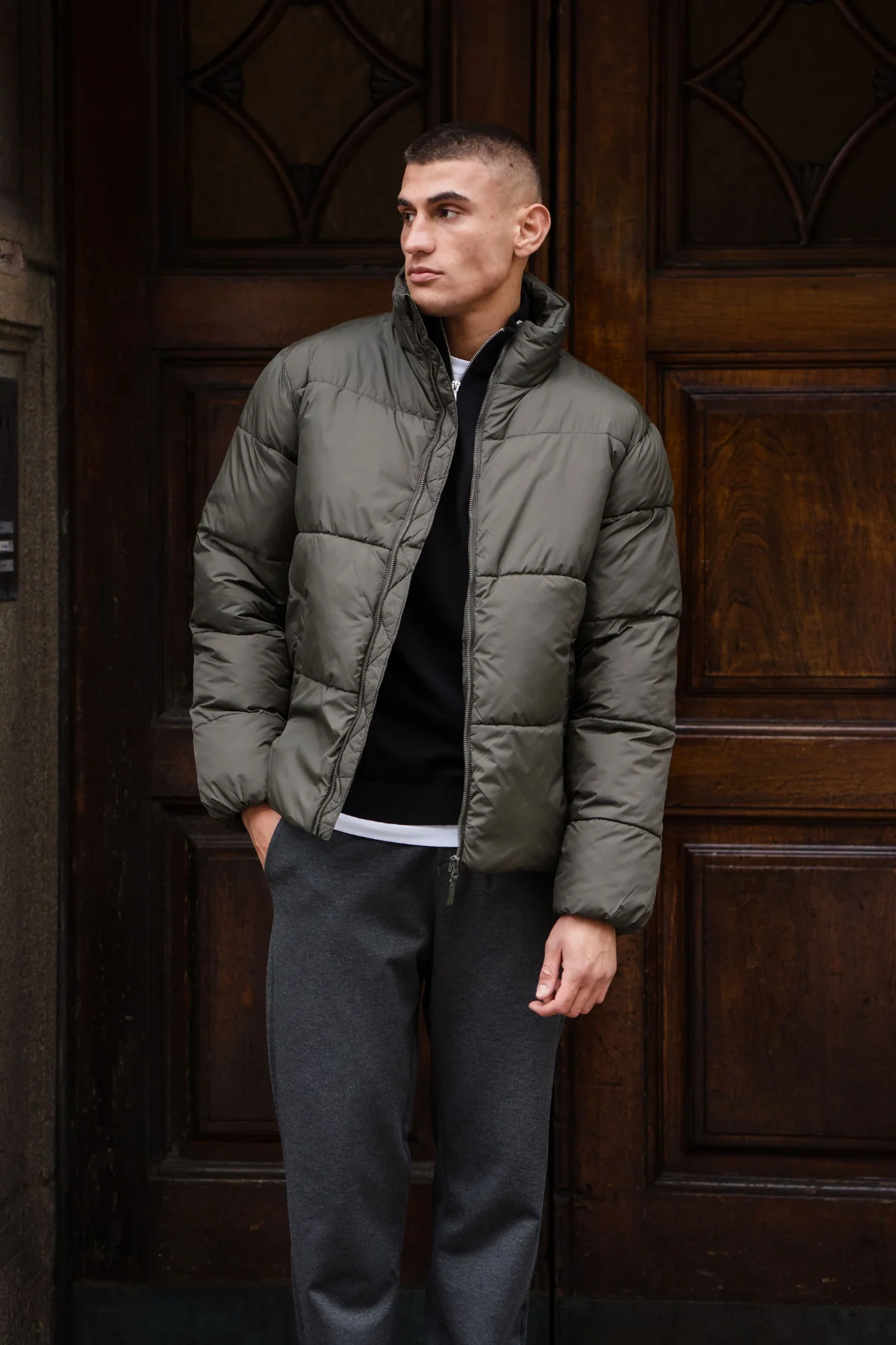 Pufferjacke - Olive - Image 6