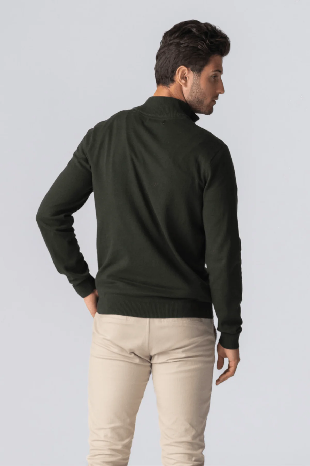 Pullover Halb Zip - Armee - Image 3