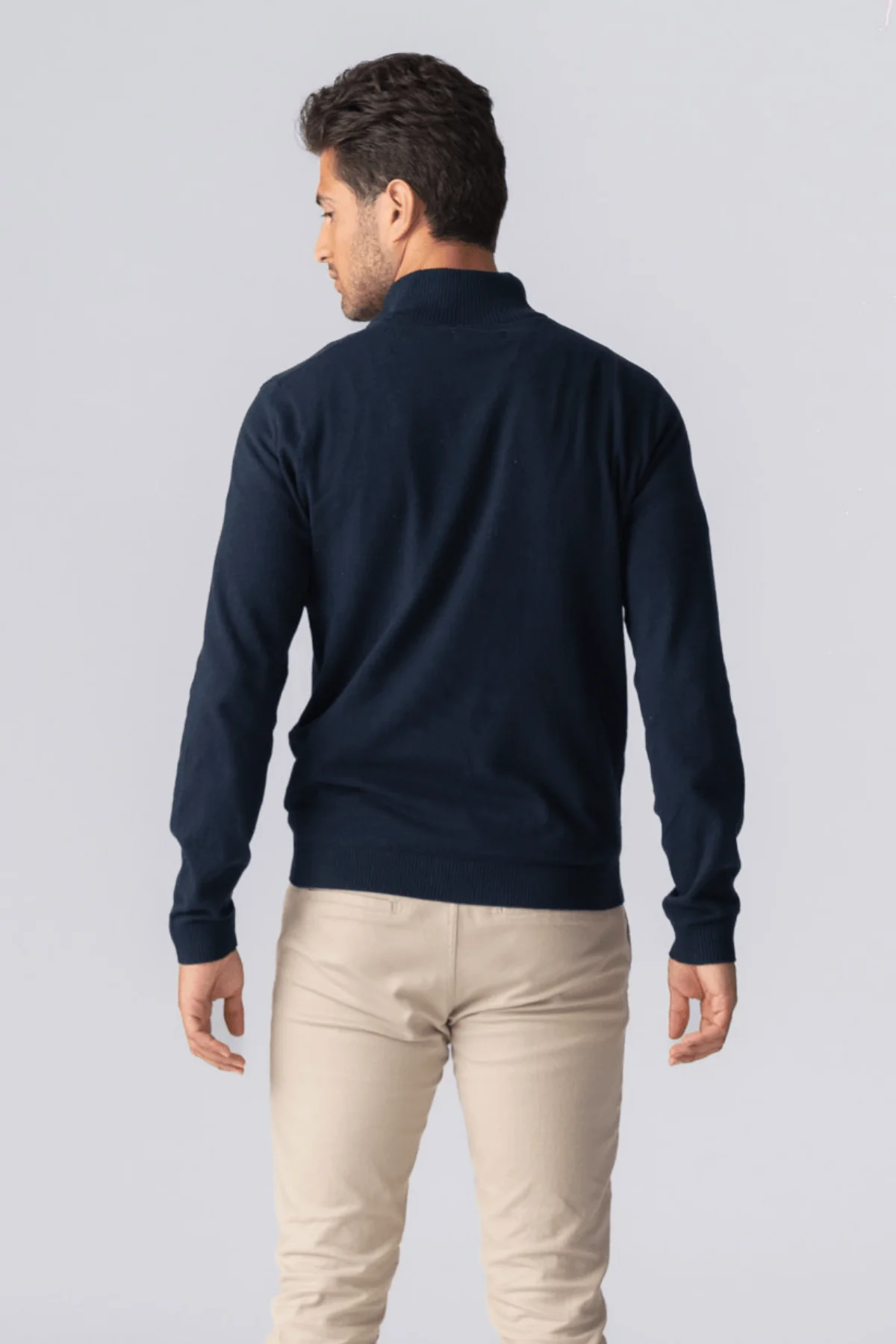 Pullover Halb Zip - Marine - Image 4