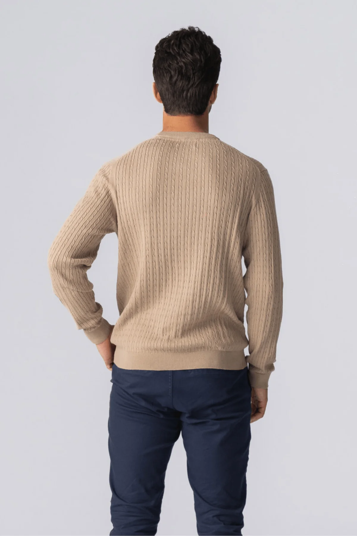 Pullover -Kabel -Strick - Sand - Image 3